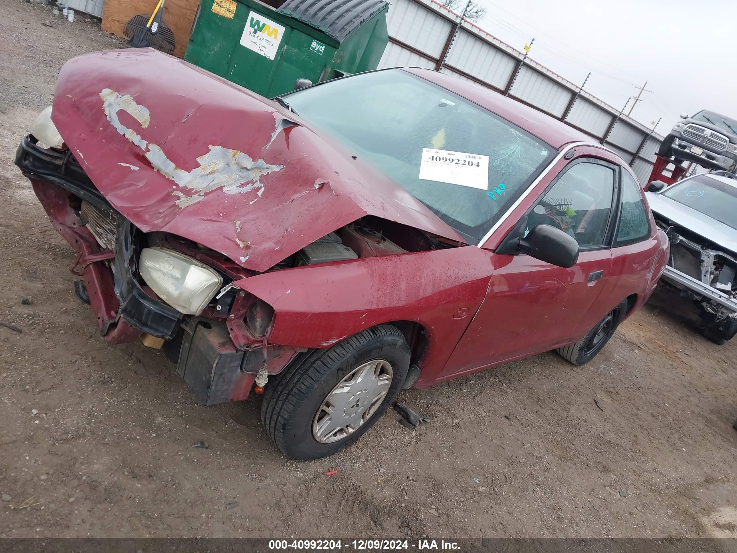 1998 Mitsubishi Mirage De Maroon vin: JA3AY11A8WU017459