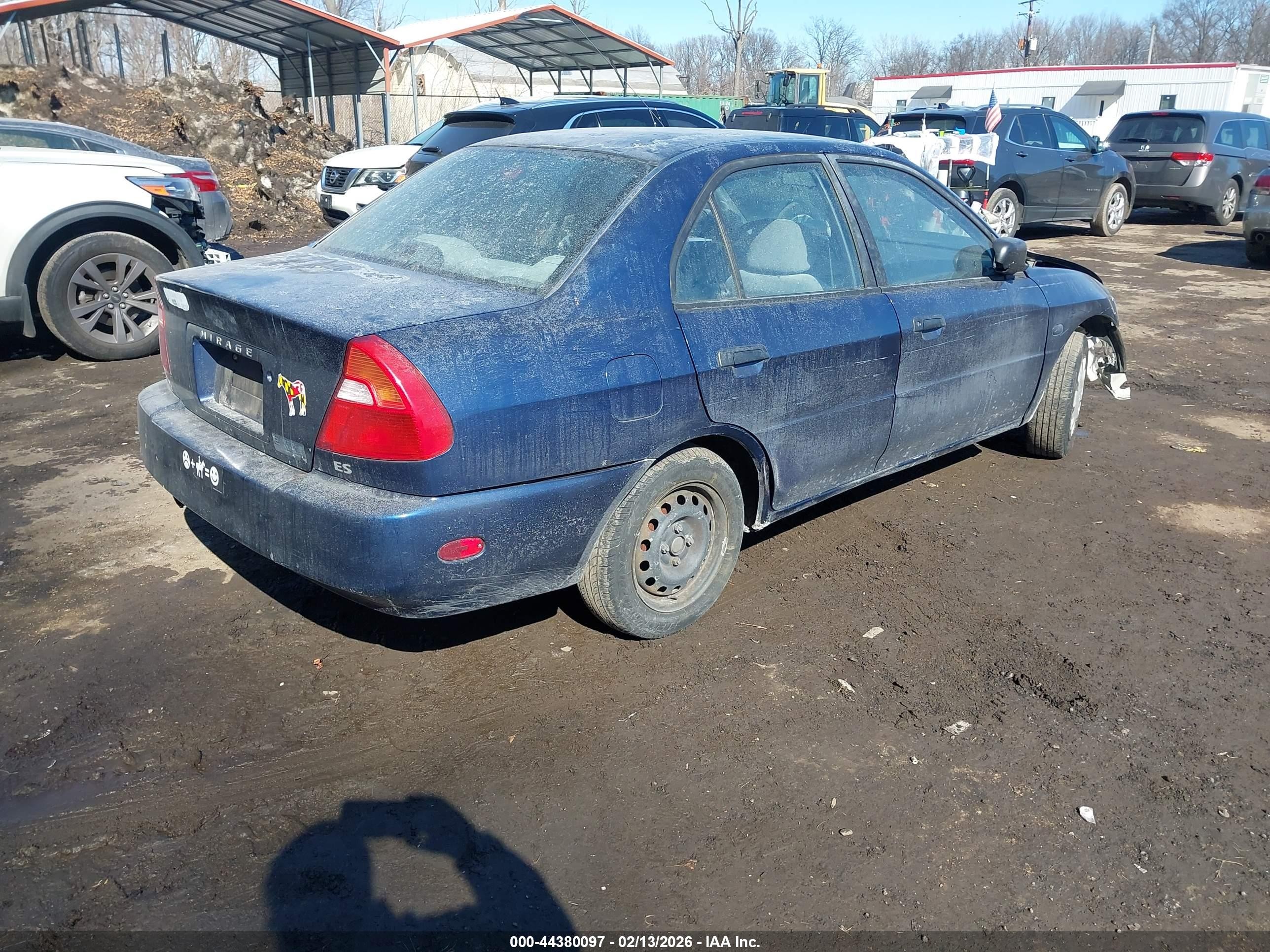 2001 Mitsubishi Mirage Es Blue vin: JA3AY26C41U008427