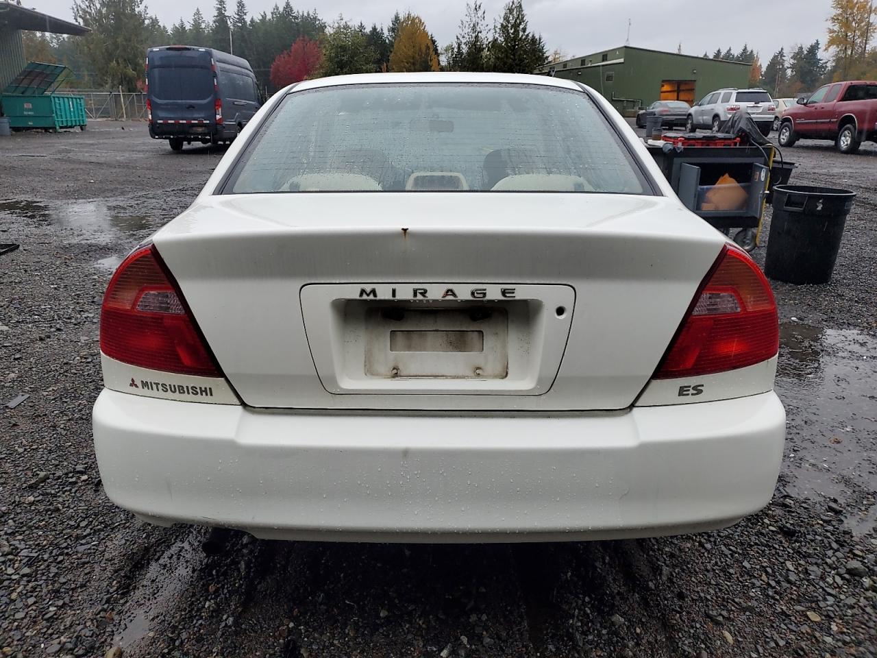 2001 Mitsubishi Mirage Es White vin: JA3AY26C41U052816