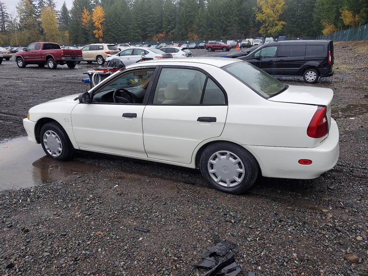 2001 Mitsubishi Mirage Es White vin: JA3AY26C41U052816