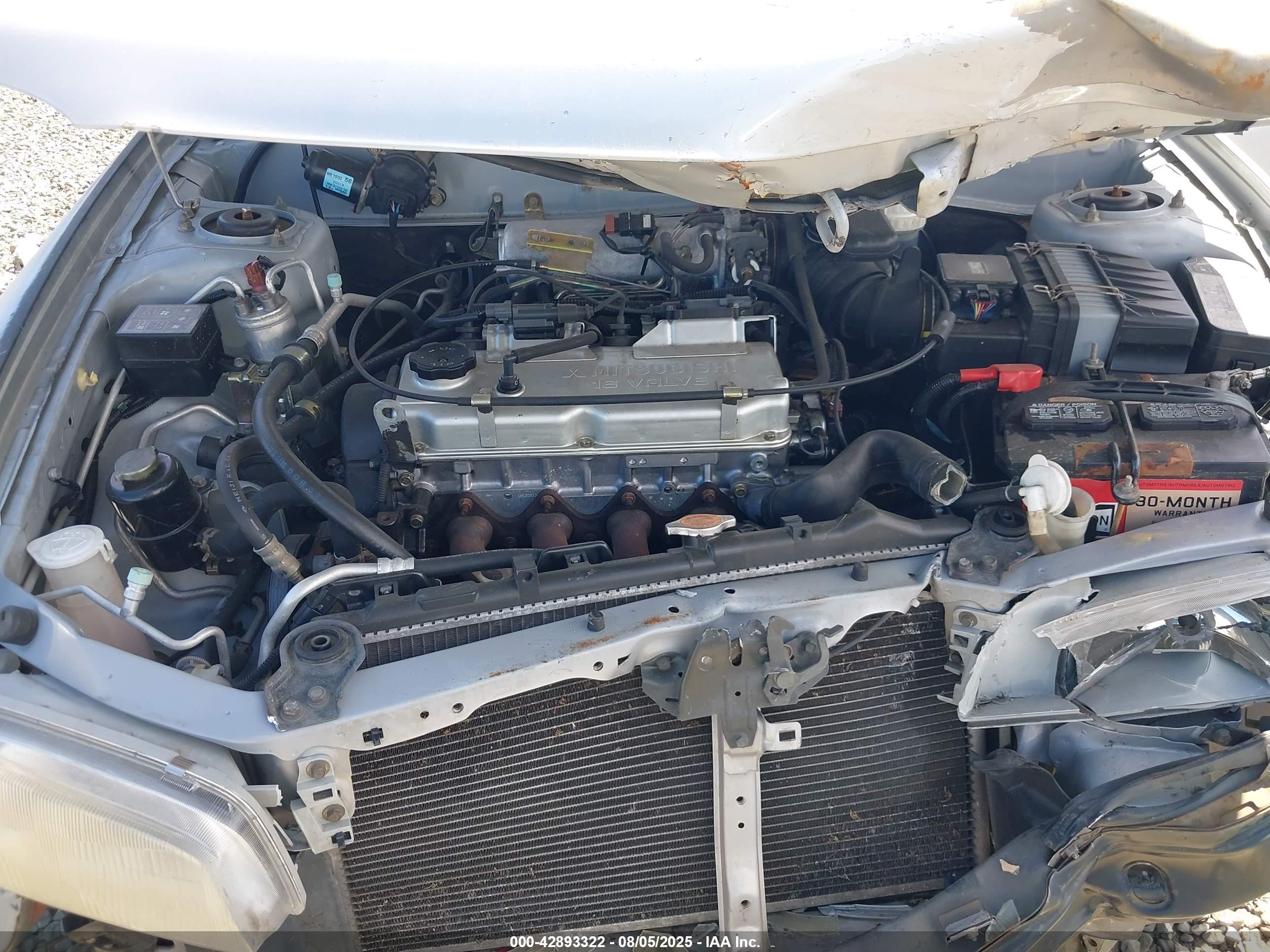 2000 Mitsubishi Mirage De Silver vin: JA3AY26C4YU060327