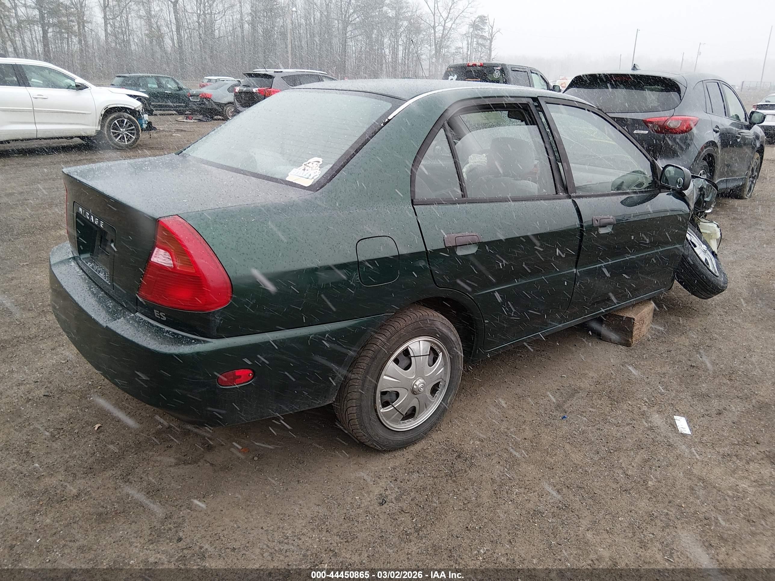 2001 Mitsubishi Mirage Es Green vin: JA3AY26C61U007053