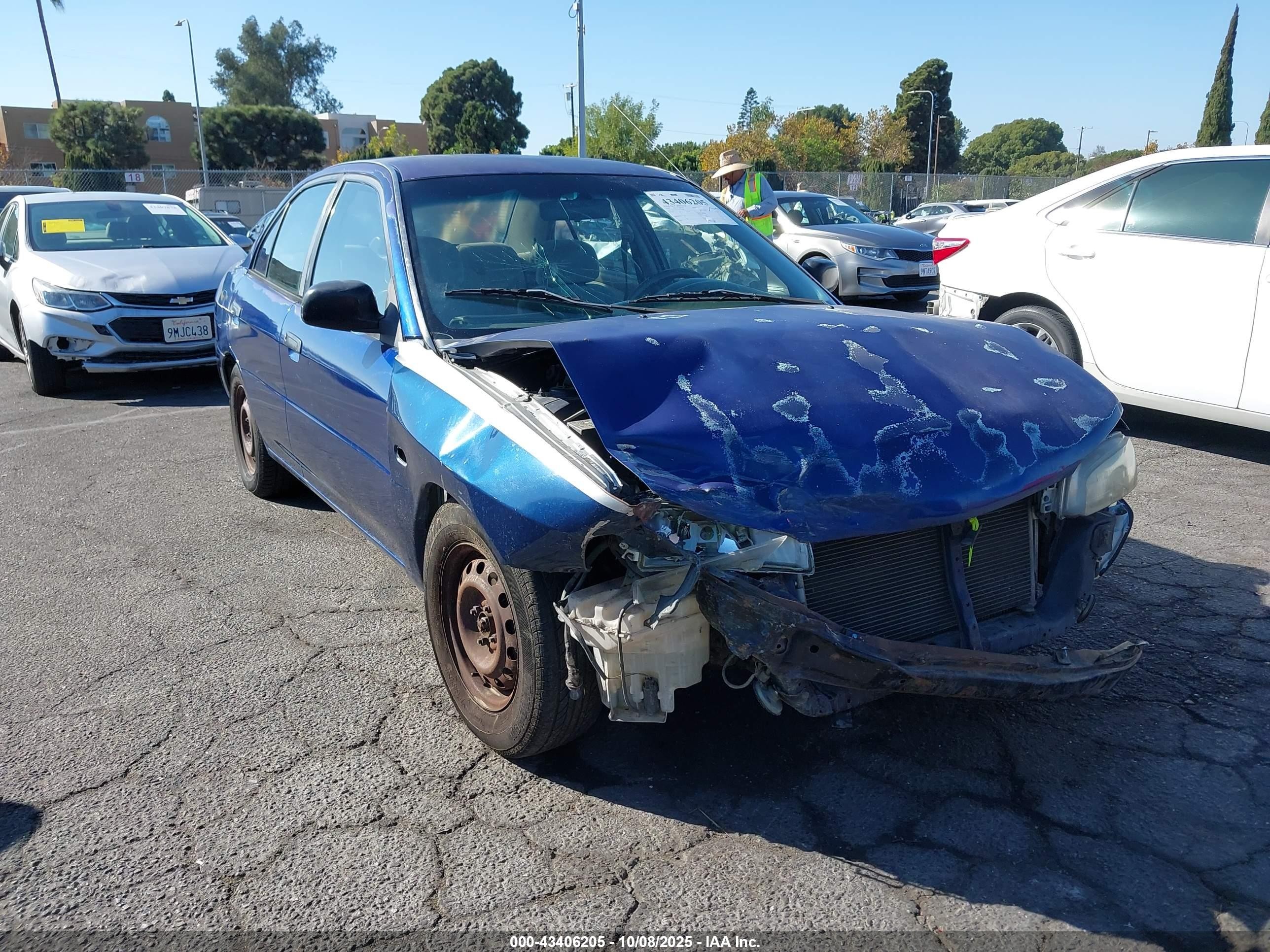 2001 Mitsubishi Mirage Es Blue vin: JA3AY26C71U018708