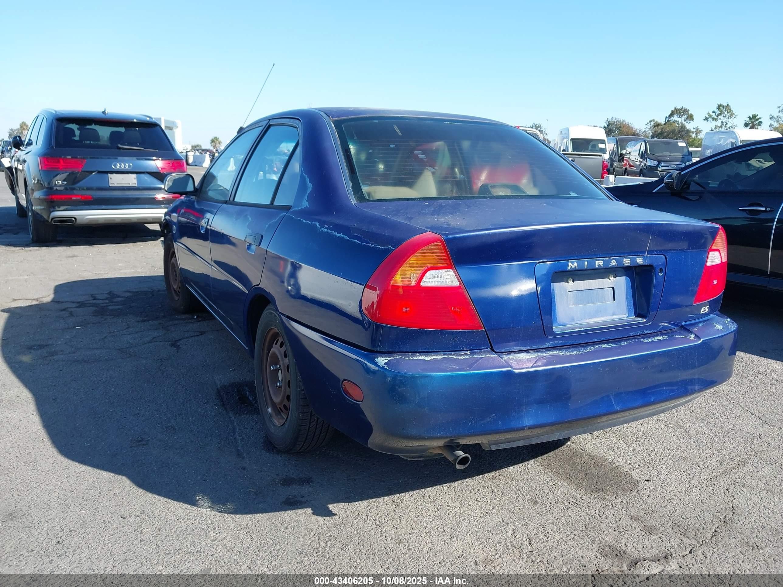 2001 Mitsubishi Mirage Es Blue vin: JA3AY26C71U018708