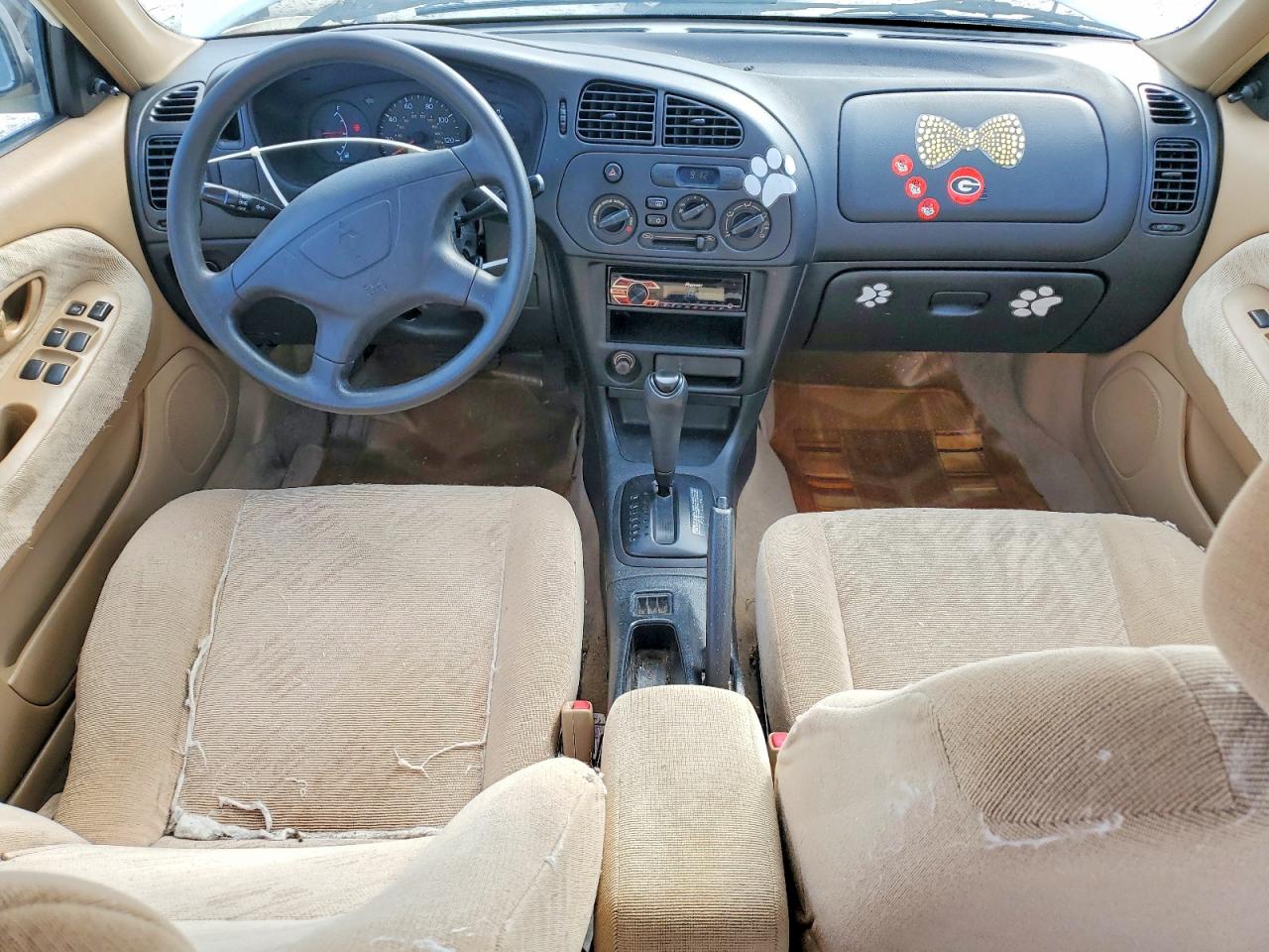 2001 Mitsubishi Mirage Es White vin: JA3AY26CX1U047815