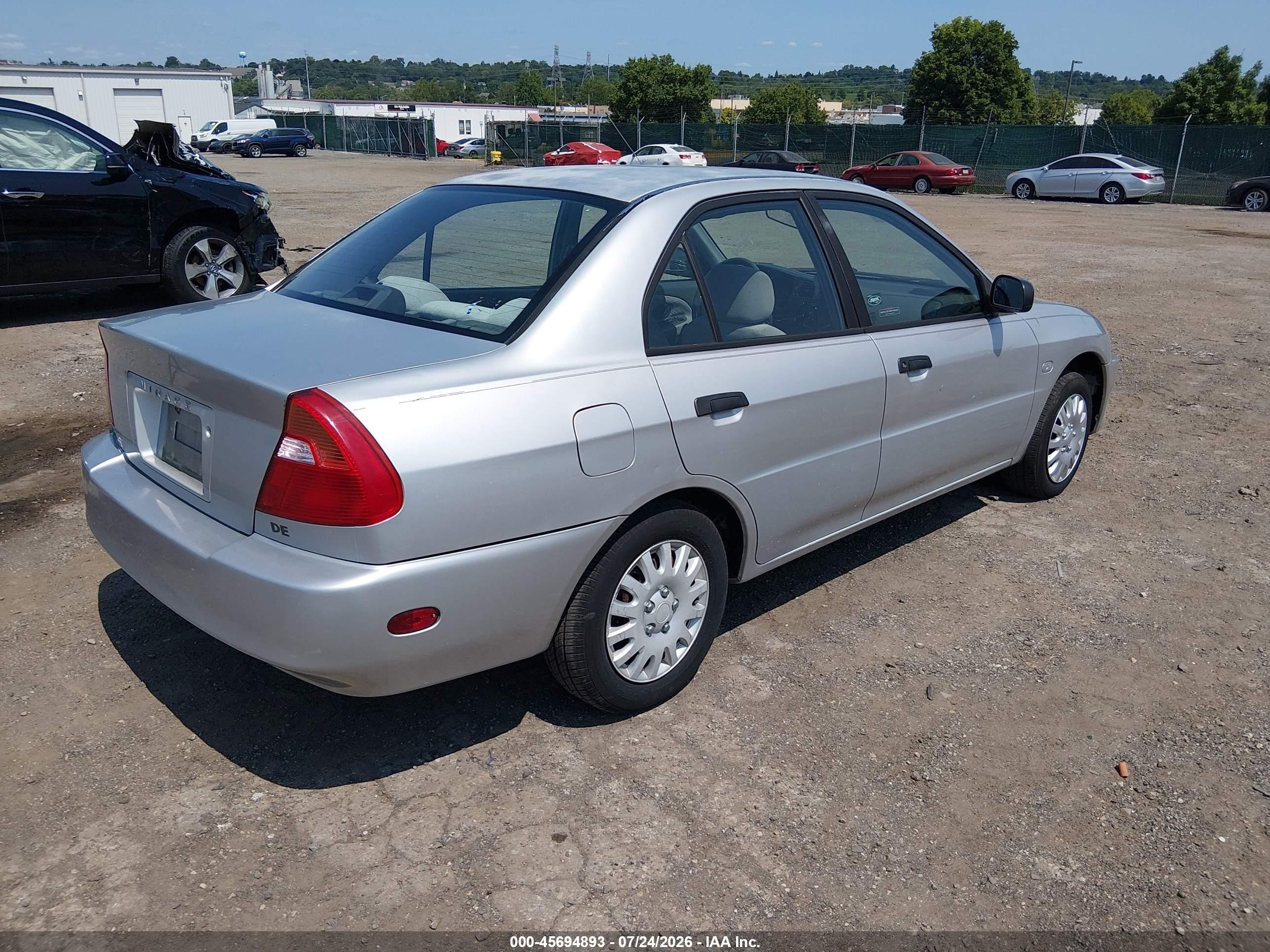 2000 Mitsubishi Mirage De Silver vin: JA3AY26CXYU035948