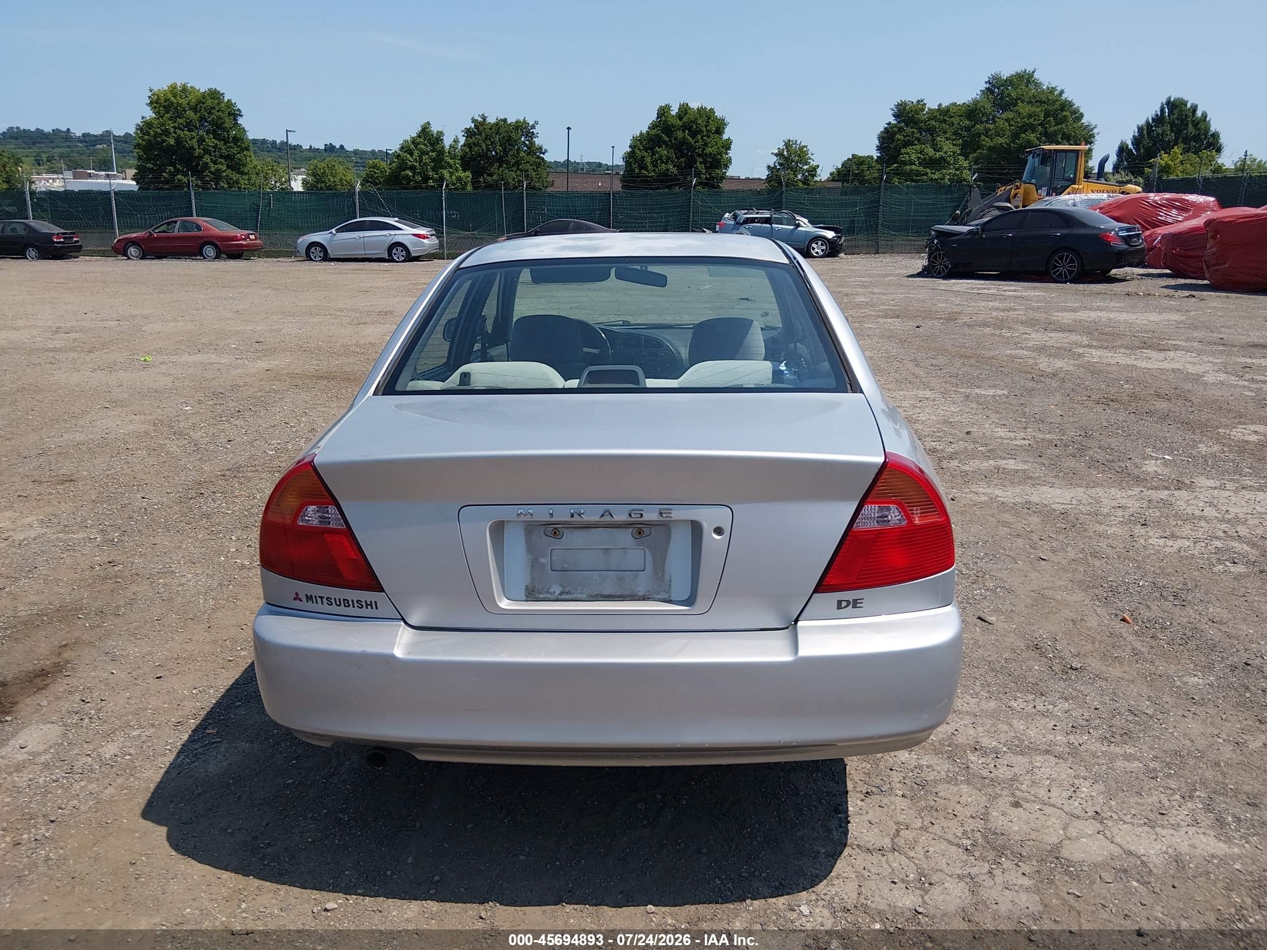 2000 Mitsubishi Mirage De Silver vin: JA3AY26CXYU035948