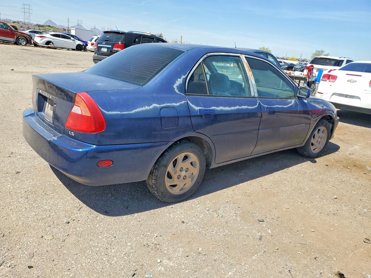 2001 Mitsubishi Mirage Ls Blue vin: JA3AY36C51U032287
