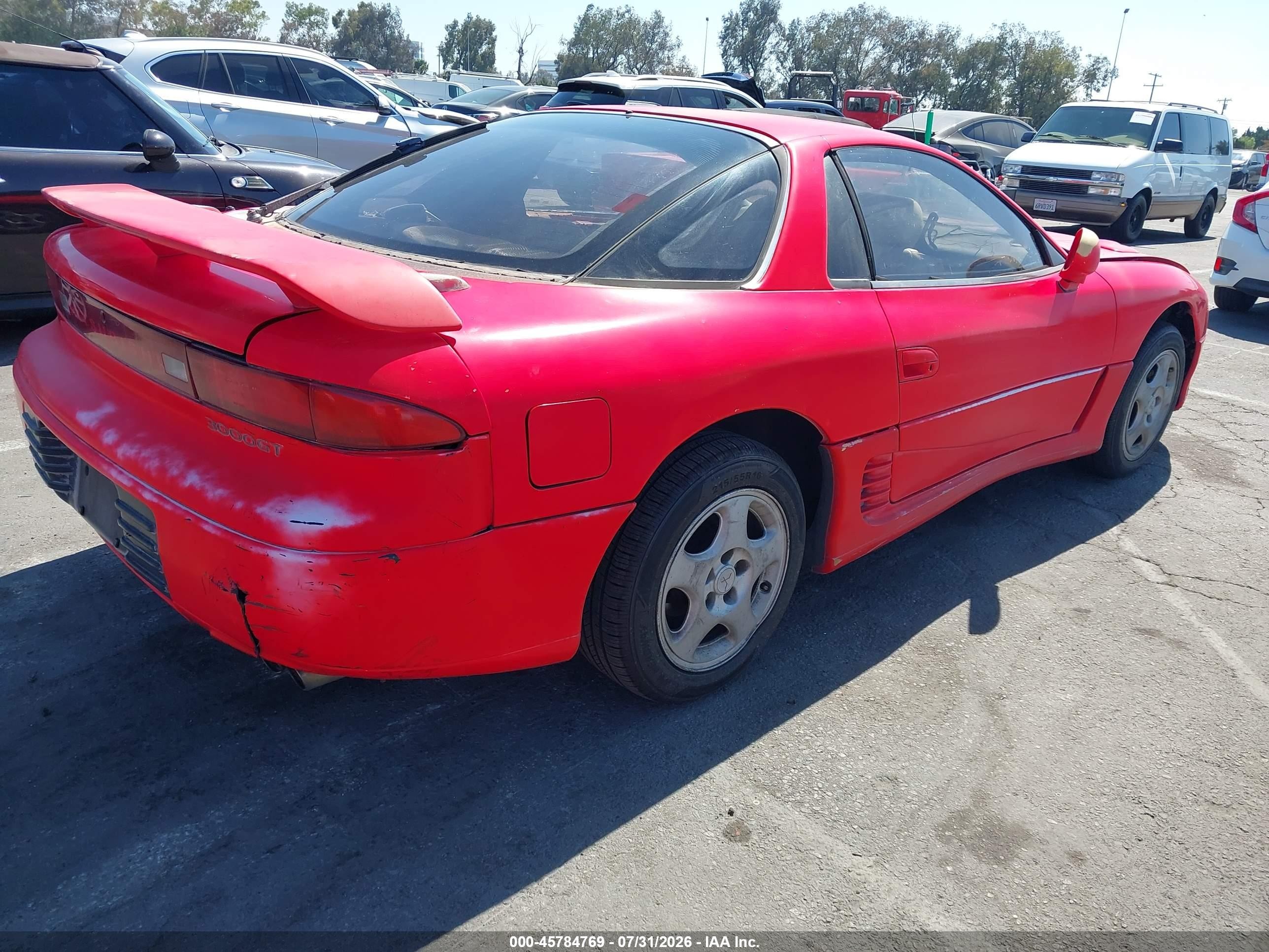 1991 Mitsubishi 3000 Gt Sl Red vin: JA3XD64B1MY008261