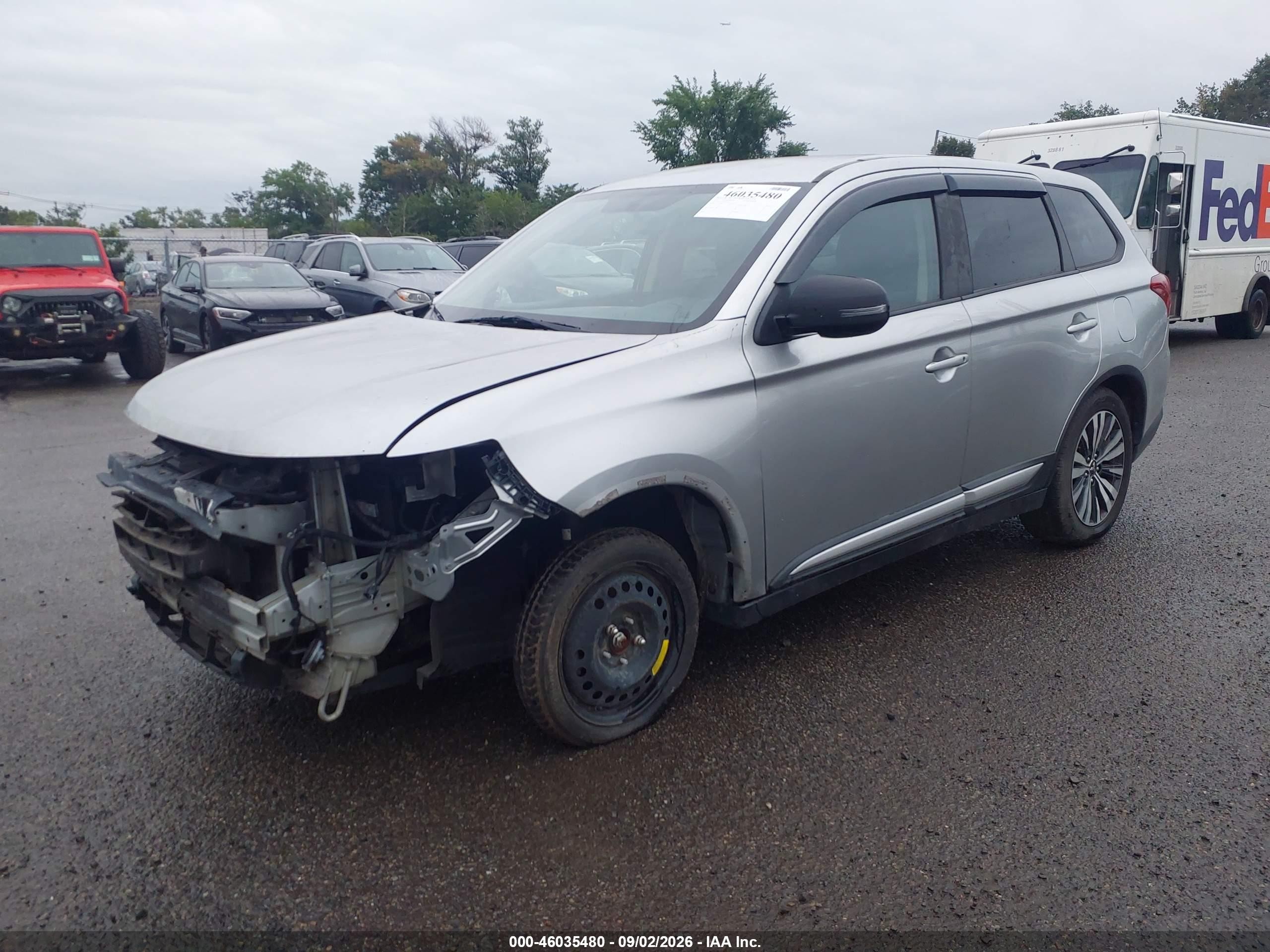 2020 Mitsubishi Outlander Es 2.4 Gray vin: JA4AD2A30LZ045513