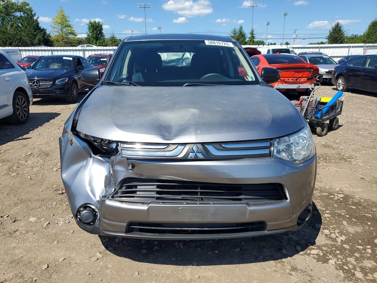 2014 Mitsubishi Outlander Es Gray vin: JA4AD2A32EZ000513