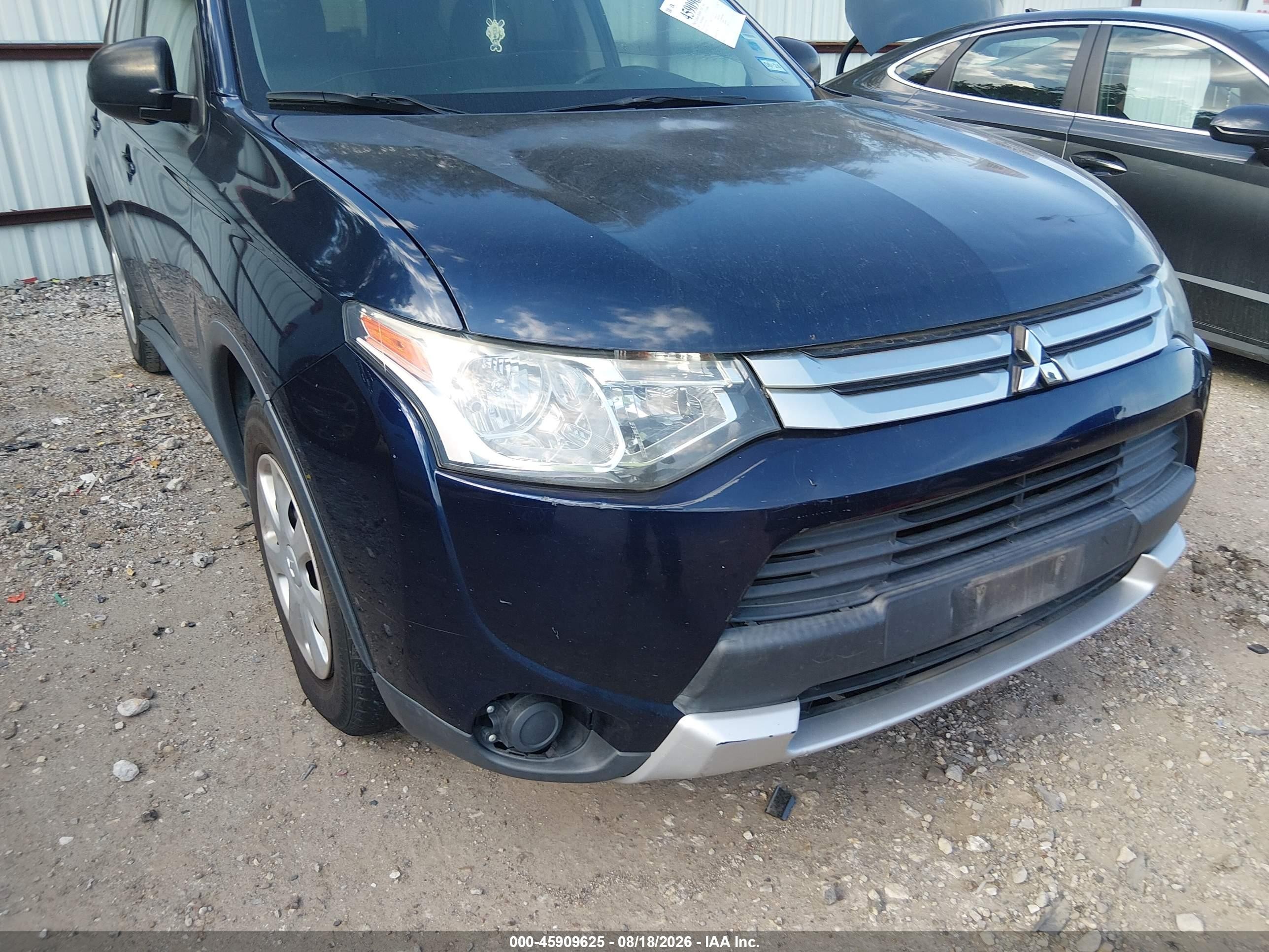2015 Mitsubishi Outlander Es Blue vin: JA4AD2A32FZ013408