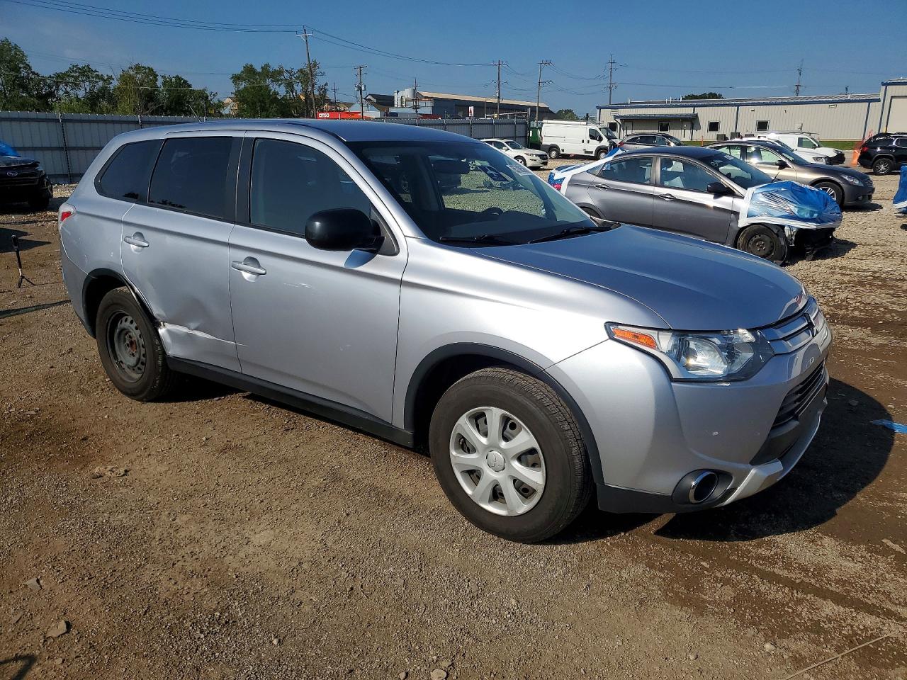 2015 Mitsubishi Outlander Es Silver vin: JA4AD2A34FZ006279