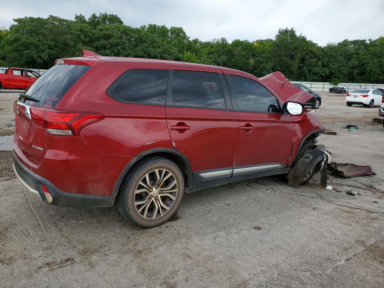 2018 Mitsubishi Outlander Es Burgundy vin: JA4AD2A34JZ005187