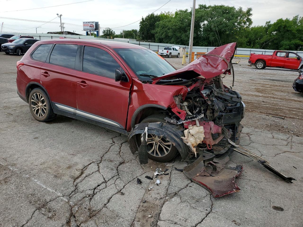 2018 Mitsubishi Outlander Es Burgundy vin: JA4AD2A34JZ005187