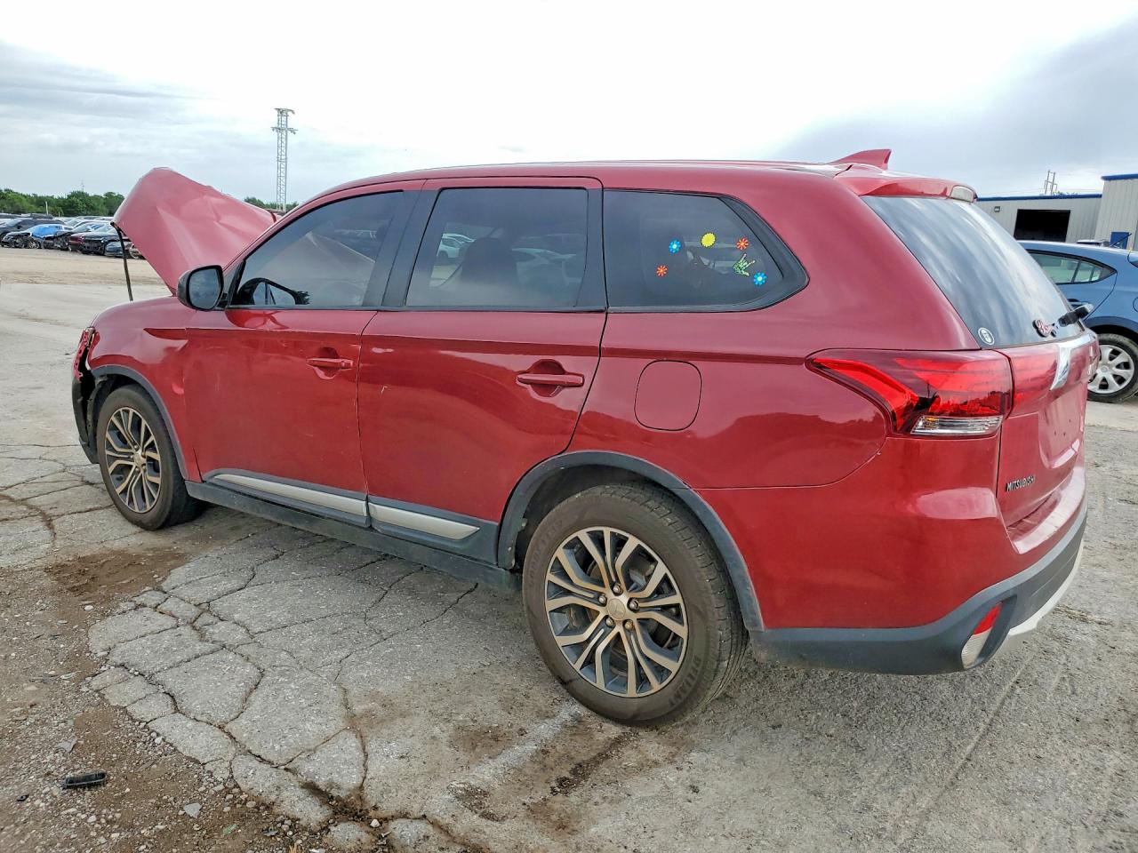 2018 Mitsubishi Outlander Es Burgundy vin: JA4AD2A34JZ005187