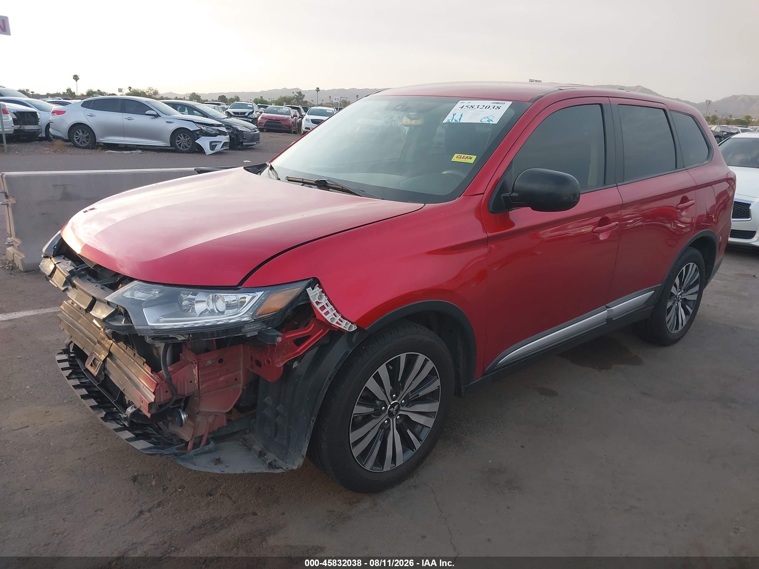 2020 Mitsubishi Outlander Es 2.4 Red vin: JA4AD2A34LZ000106