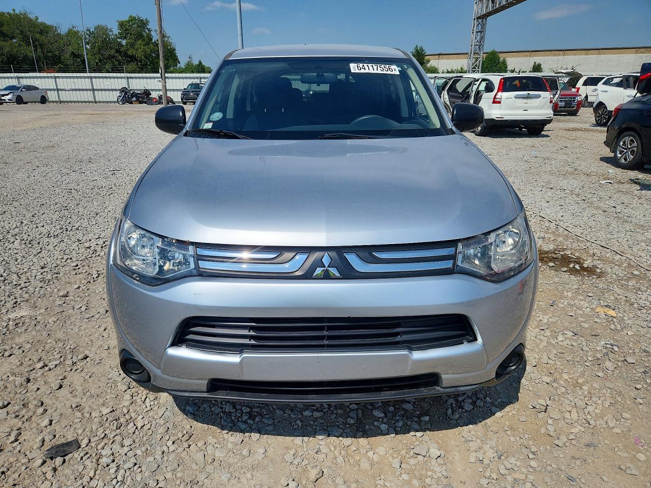 2014 Mitsubishi Outlander Es Silver vin: JA4AD2A37EZ001060