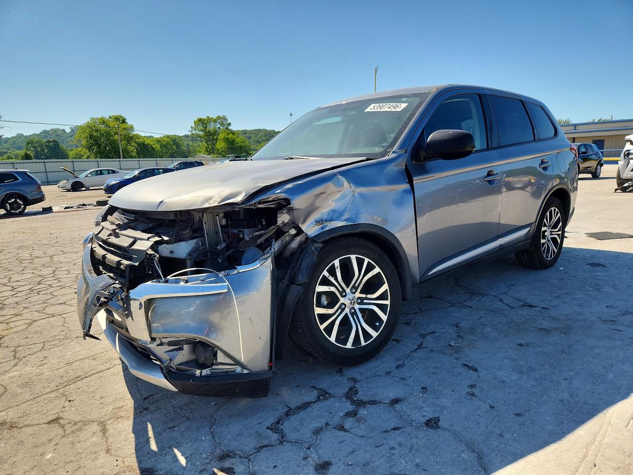 2018 Mitsubishi Outlander Es Gray vin: JA4AD2A37JZ052763