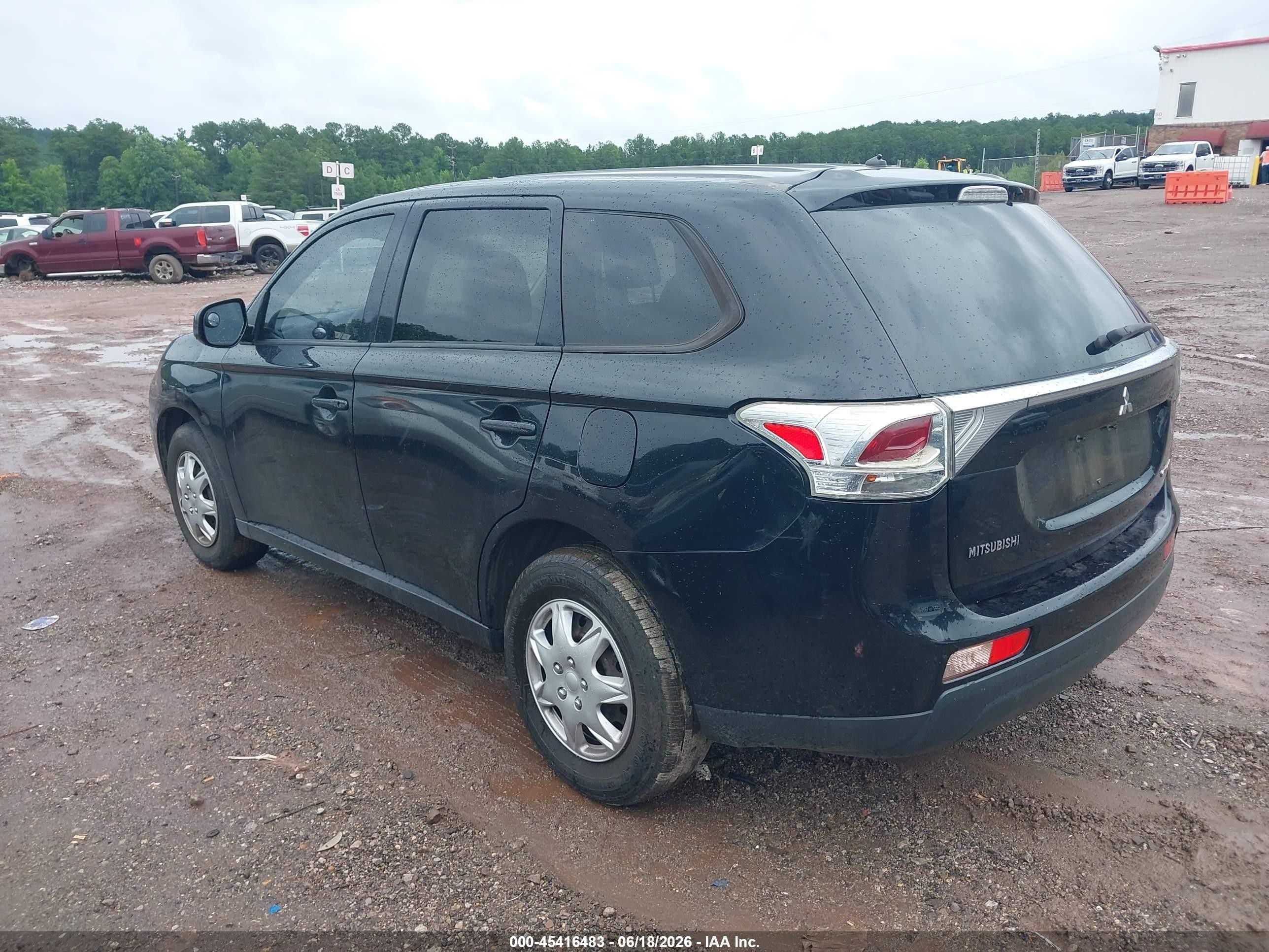 2014 Mitsubishi Outlander Es Black vin: JA4AD2A39EZ006938