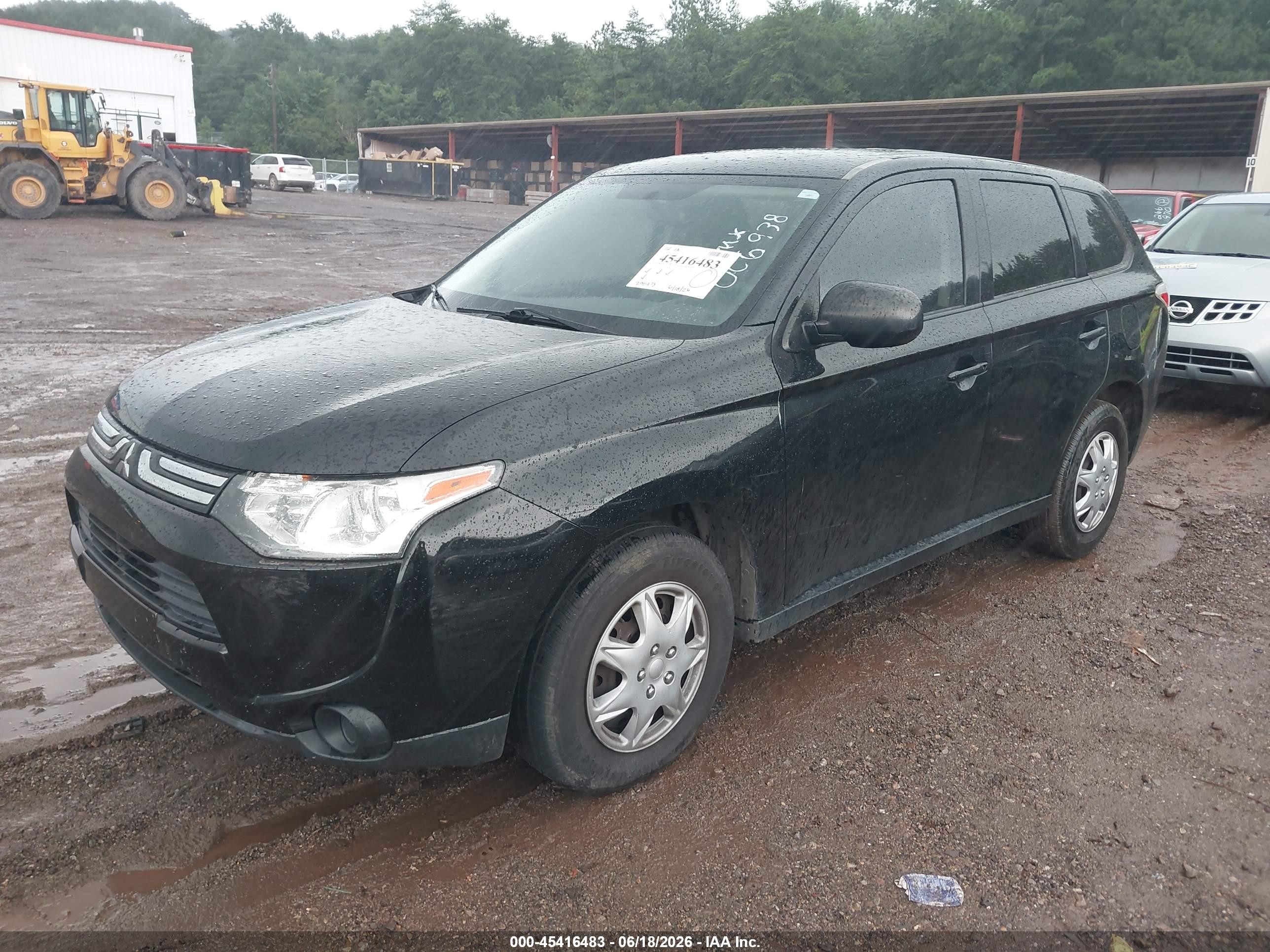 2014 Mitsubishi Outlander Es Black vin: JA4AD2A39EZ006938