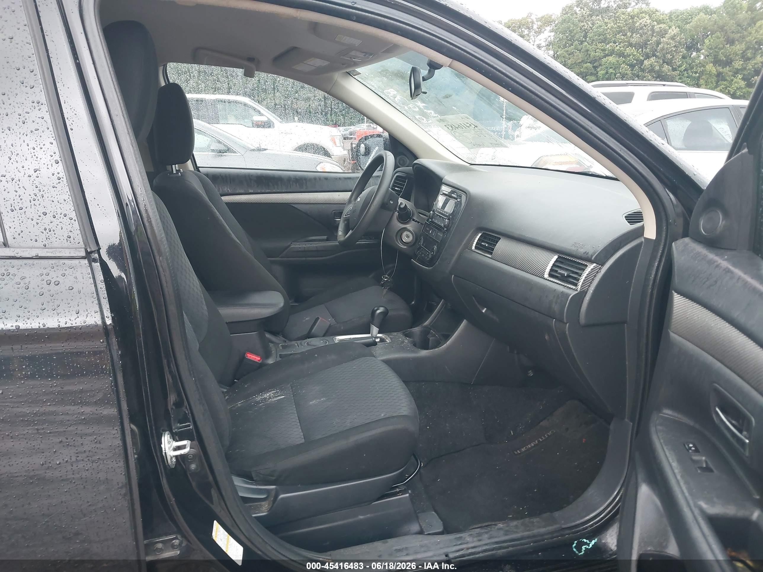 2014 Mitsubishi Outlander Es Black vin: JA4AD2A39EZ006938