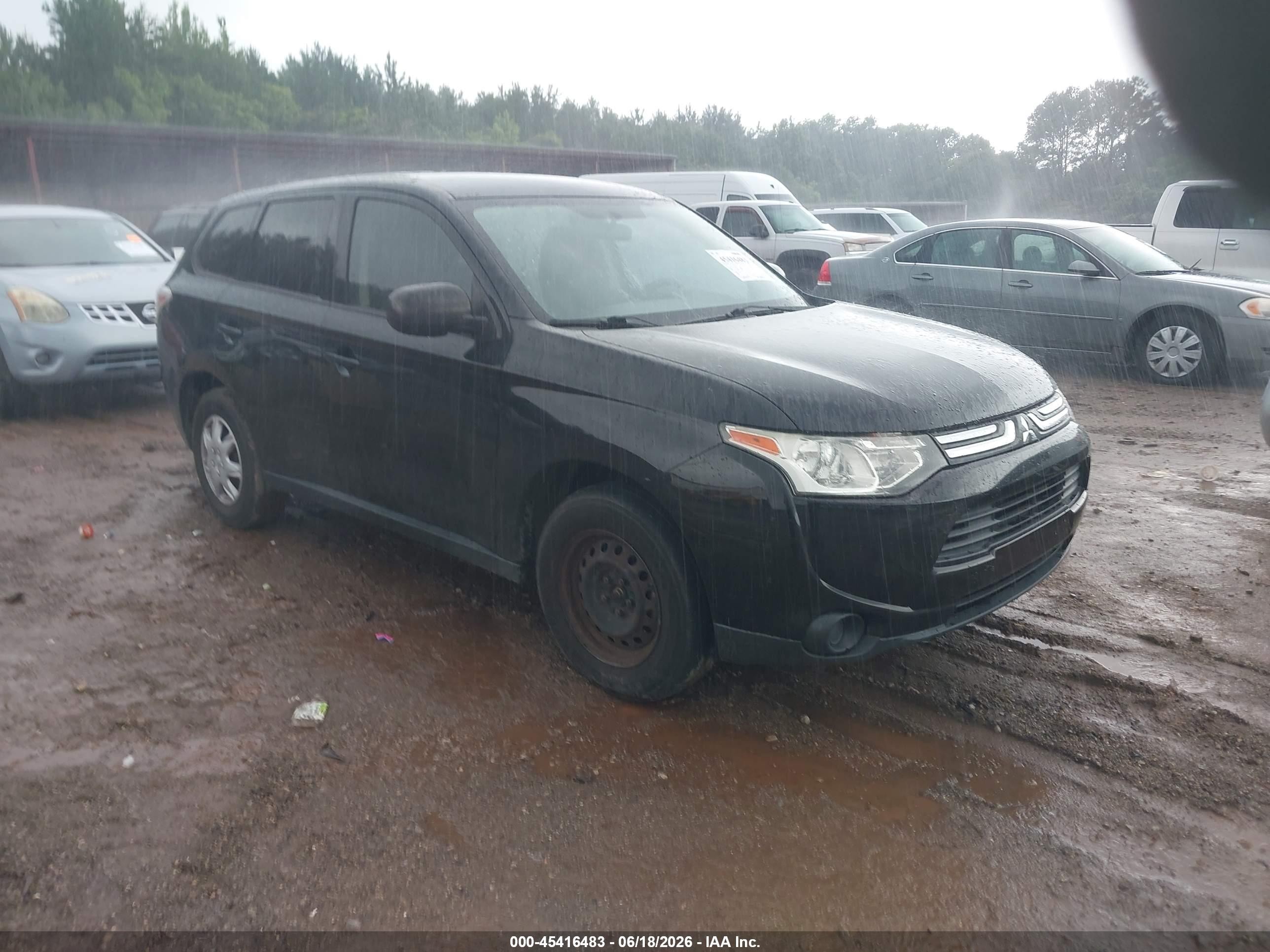 2014 Mitsubishi Outlander Es Black vin: JA4AD2A39EZ006938