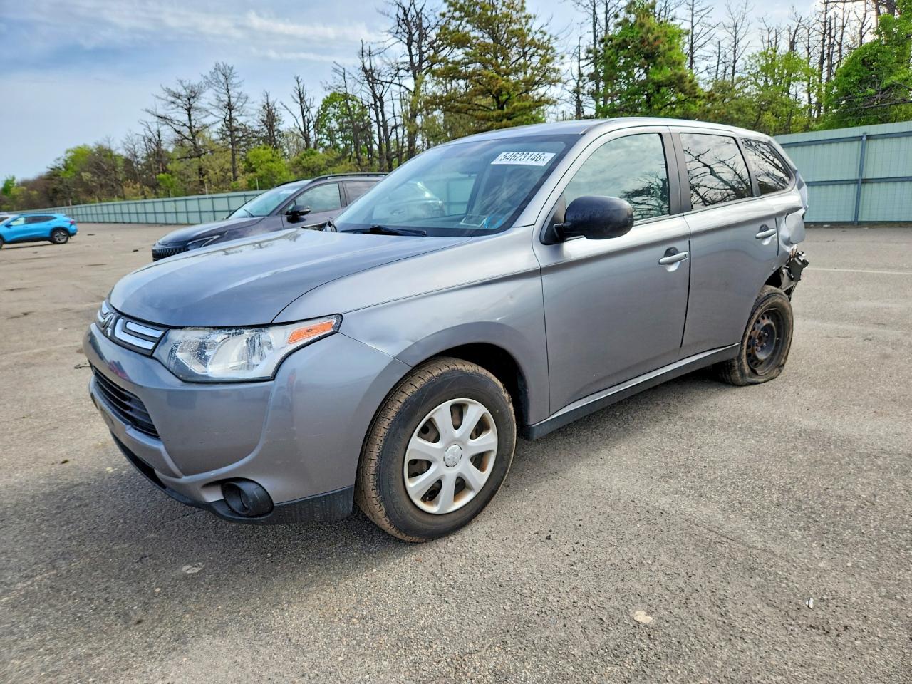 2014 Mitsubishi Outlander Es Silver vin: JA4AD2A39EZ009841