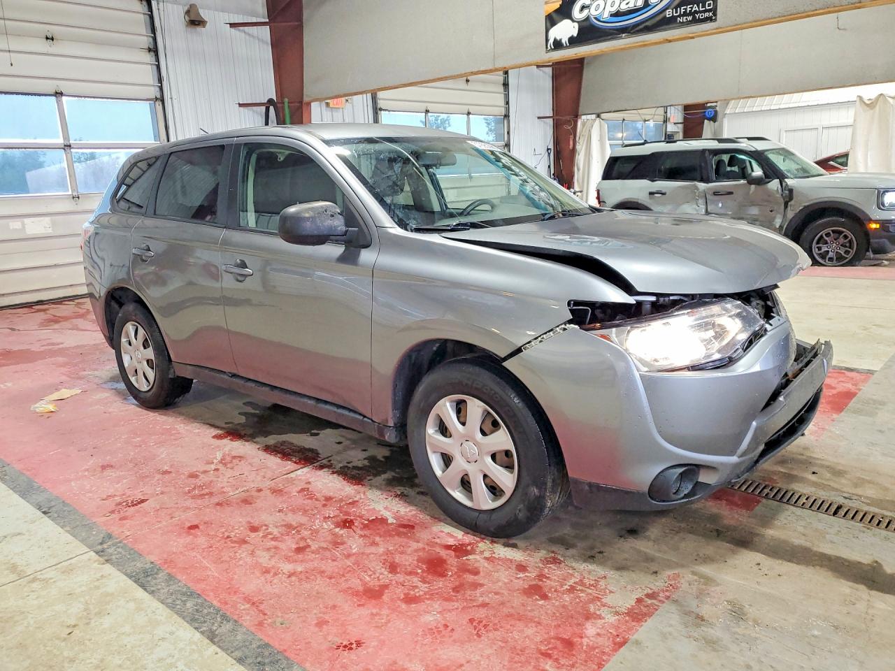 2014 Mitsubishi Outlander Es Gray vin: JA4AD2A3XEZ003482