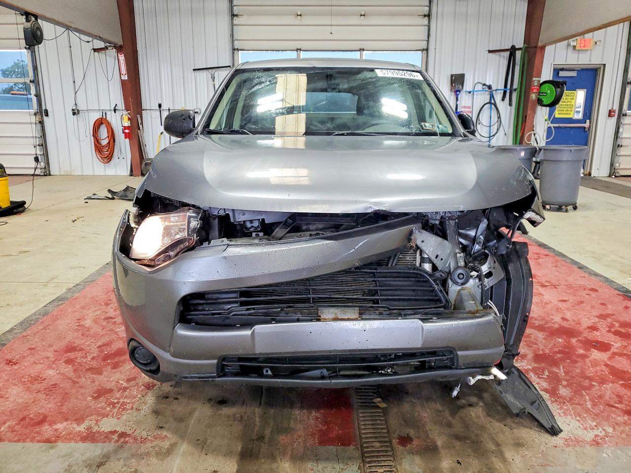 2014 Mitsubishi Outlander Es Gray vin: JA4AD2A3XEZ003482
