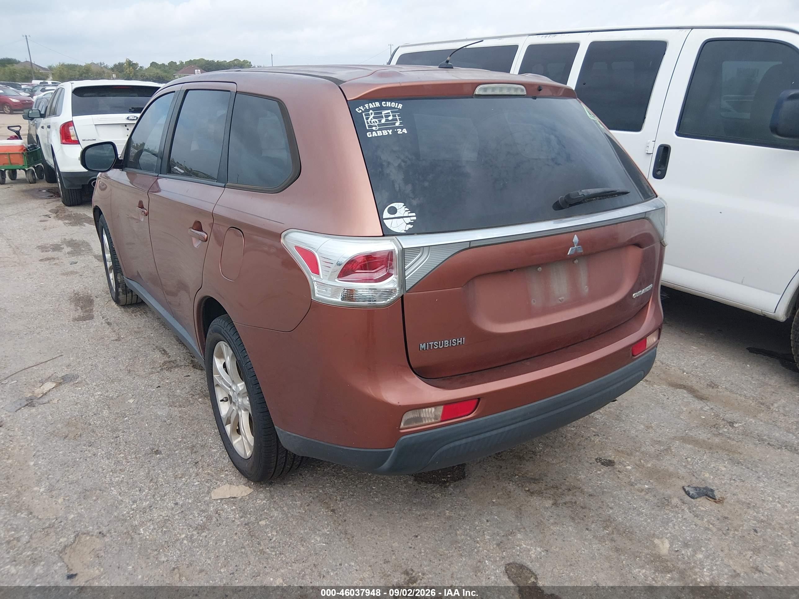 2014 Mitsubishi Outlander Se Orange vin: JA4AD3A30EZ013069
