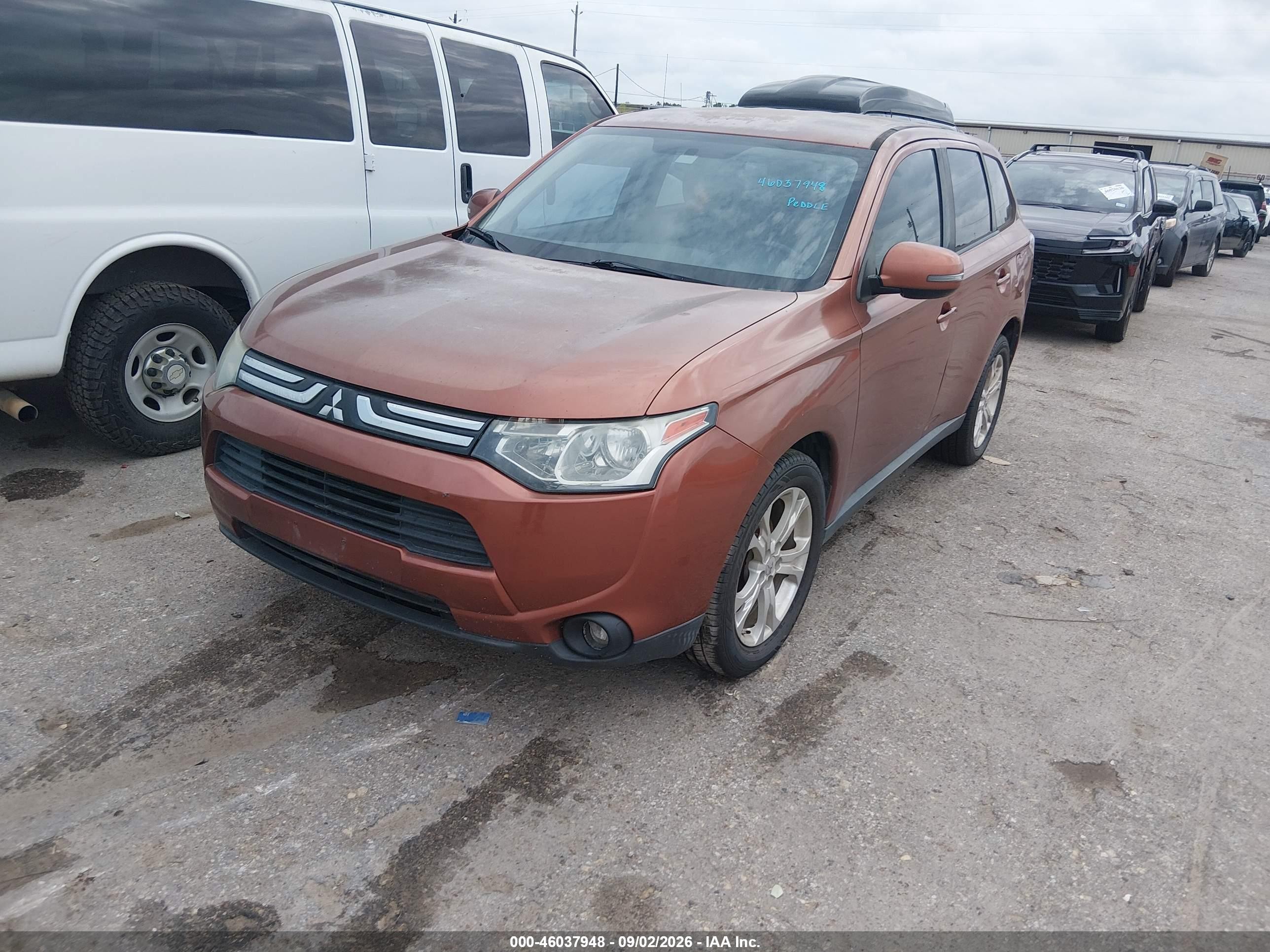 2014 Mitsubishi Outlander Se Orange vin: JA4AD3A30EZ013069