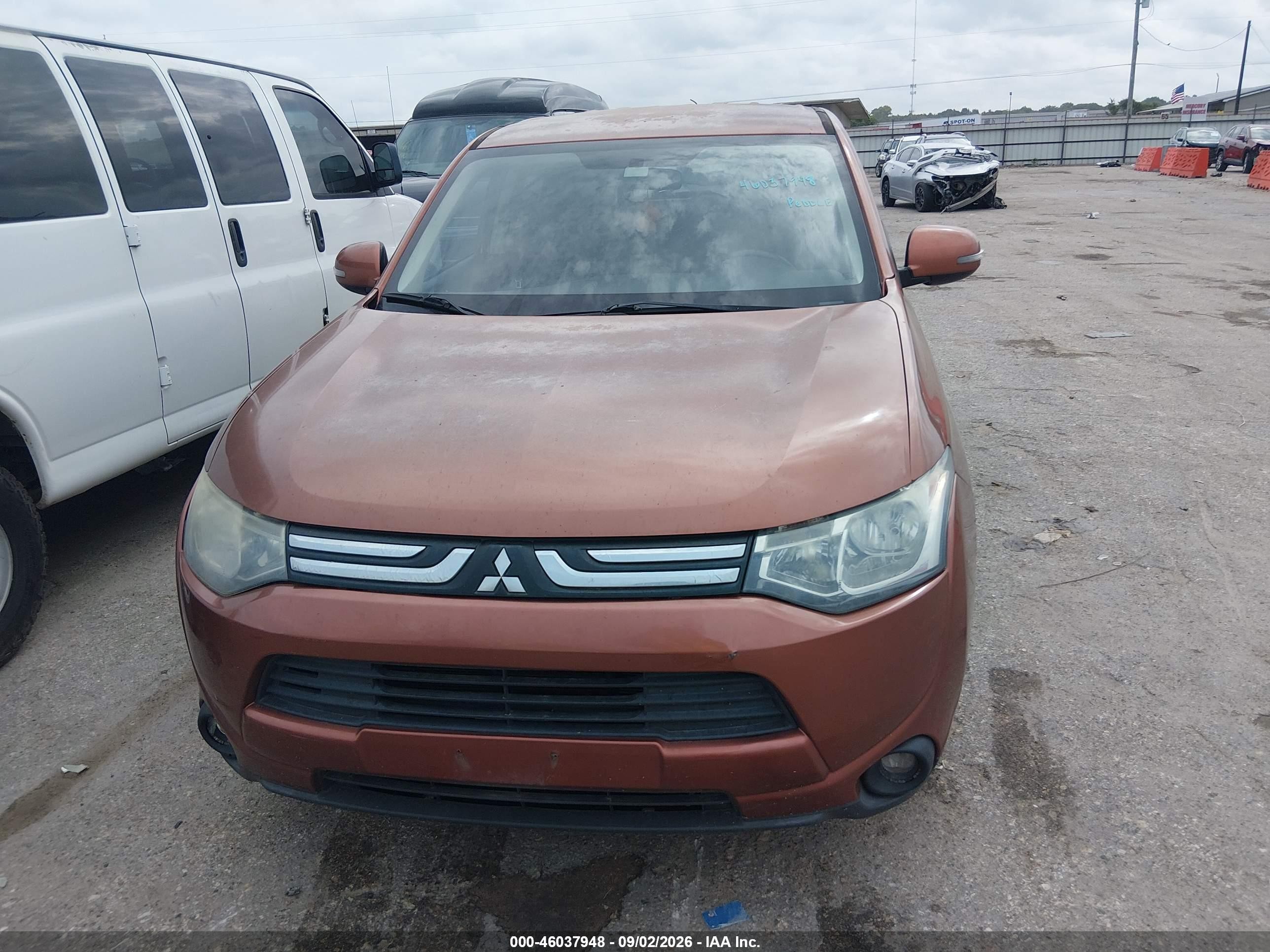 2014 Mitsubishi Outlander Se Orange vin: JA4AD3A30EZ013069