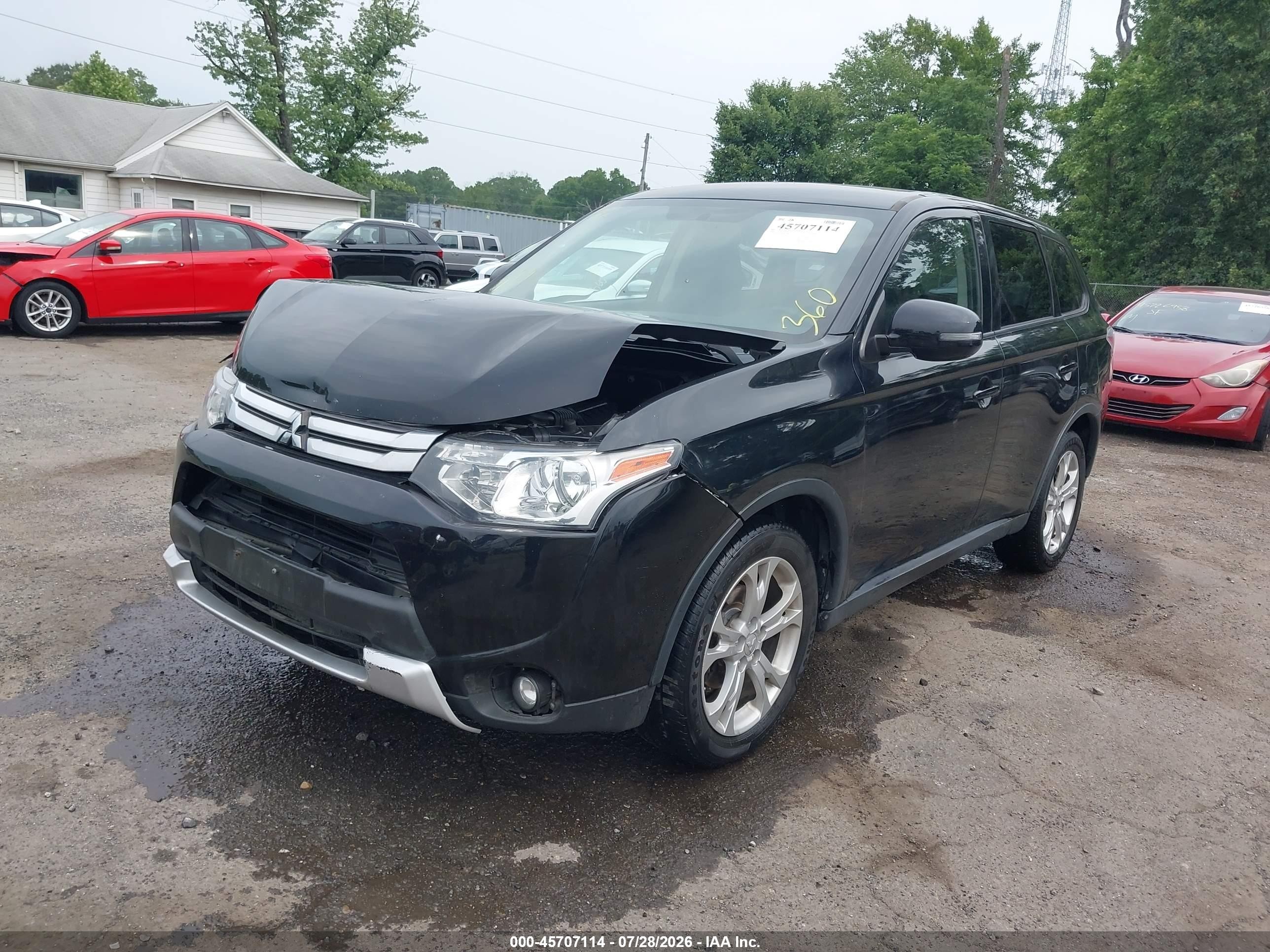 2015 Mitsubishi Outlander Se Black vin: JA4AD3A30FZ012408