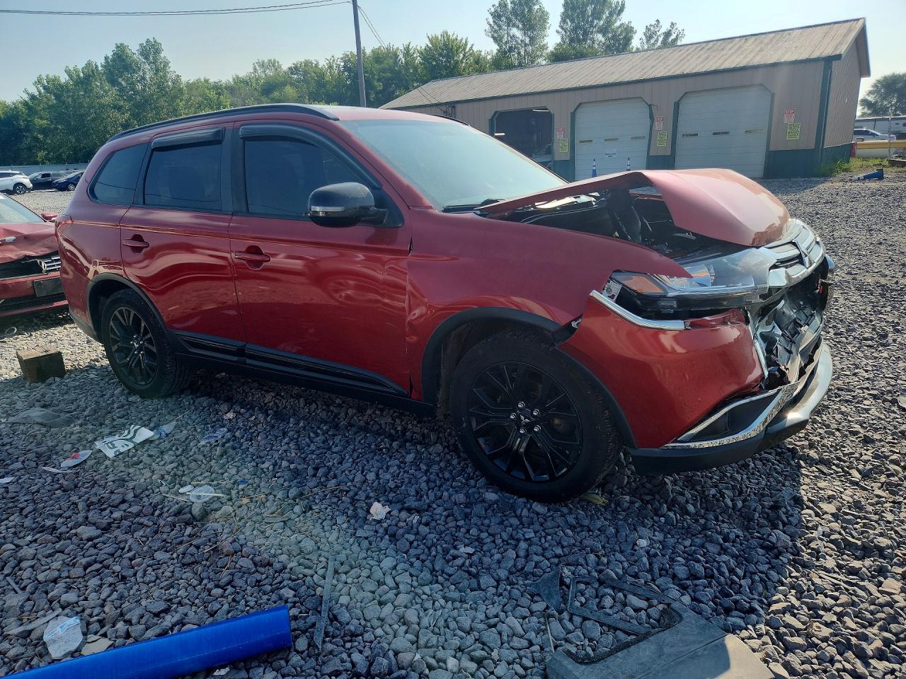 2018 Mitsubishi Outlander Se Burgundy vin: JA4AD3A30JZ030674