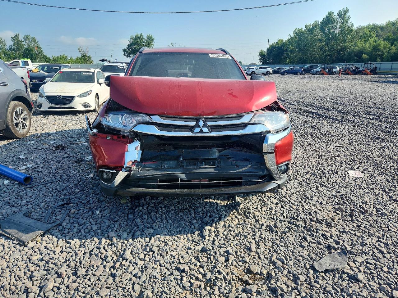 2018 Mitsubishi Outlander Se Burgundy vin: JA4AD3A30JZ030674