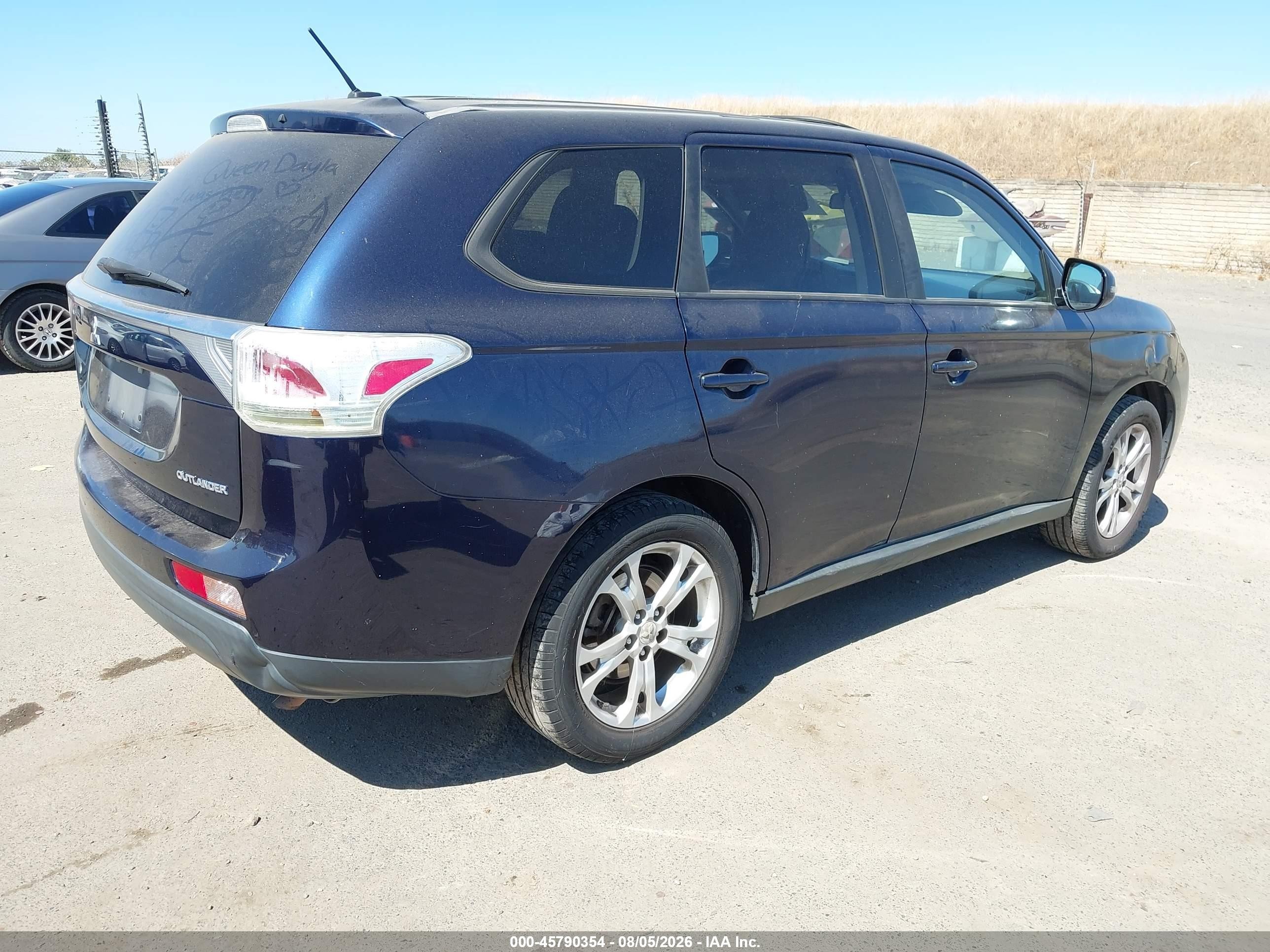 2014 Mitsubishi Outlander Se Blue vin: JA4AD3A31EZ004753