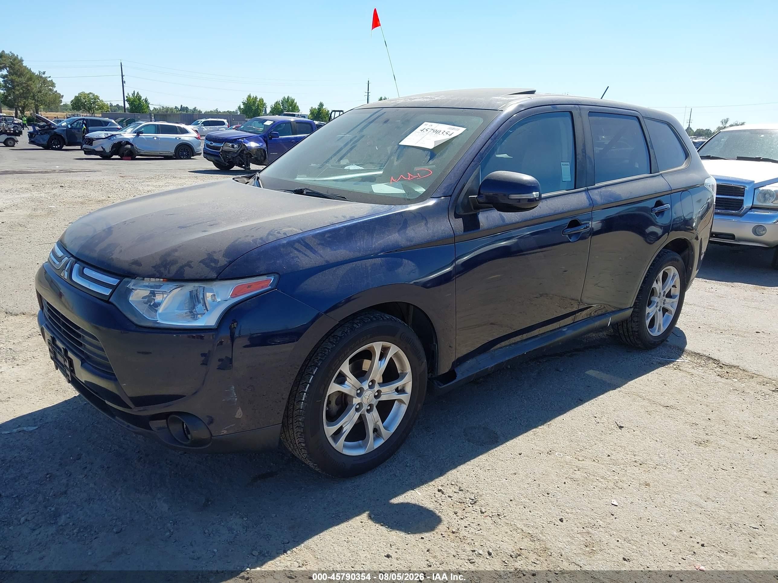 2014 Mitsubishi Outlander Se Blue vin: JA4AD3A31EZ004753