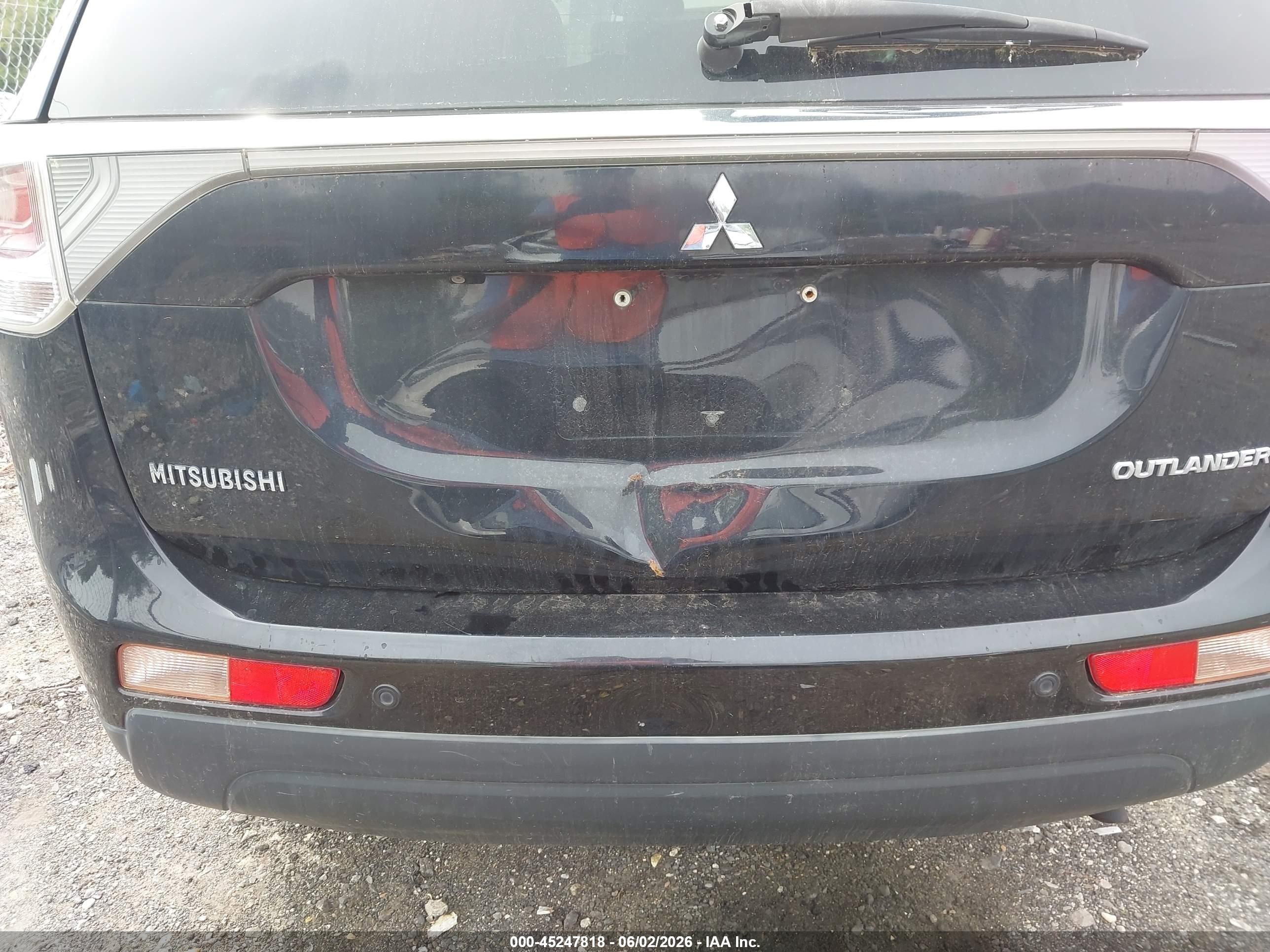 2014 Mitsubishi Outlander Se Black vin: JA4AD3A31EZ018474