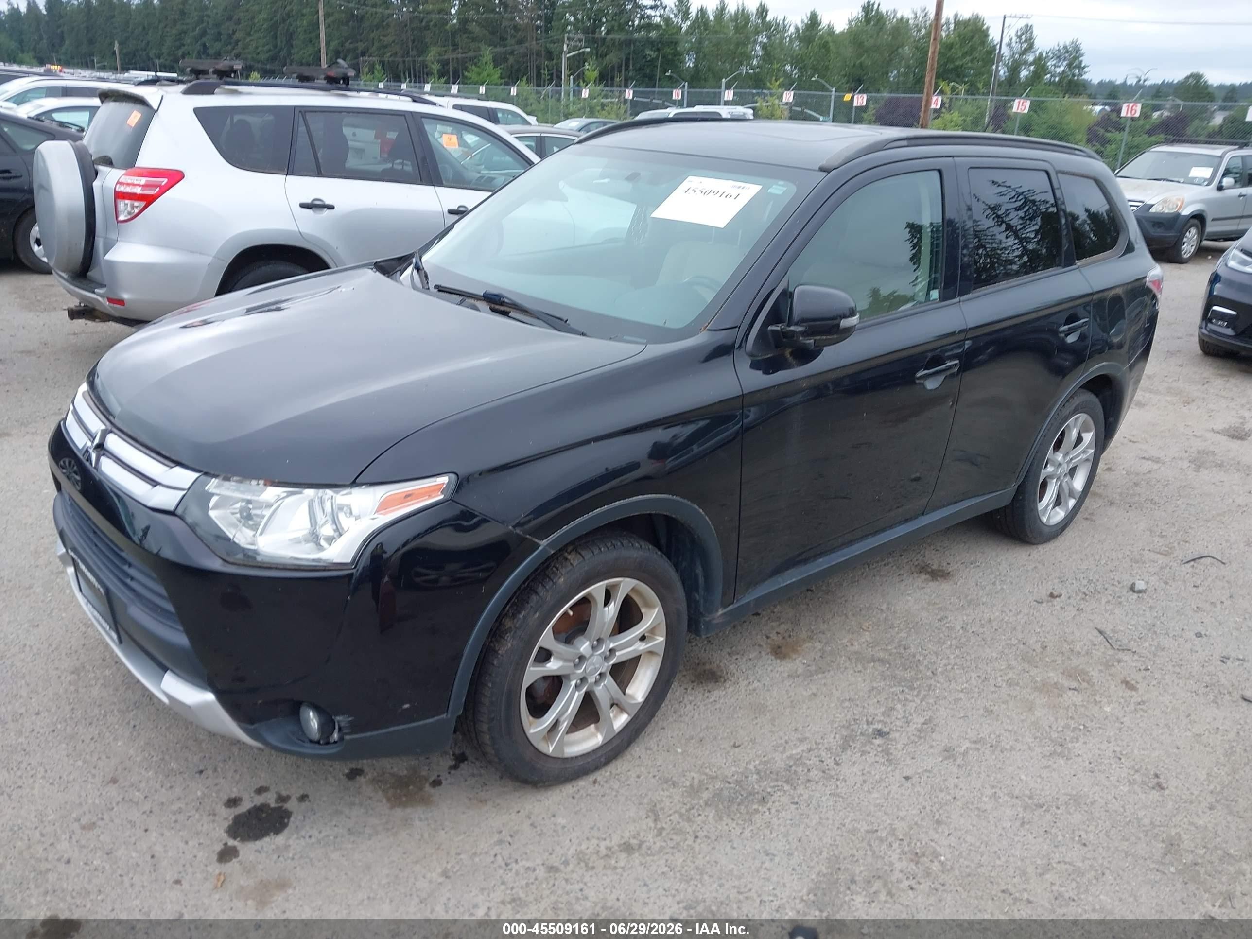 2015 Mitsubishi Outlander Se Black vin: JA4AD3A31FZ006620
