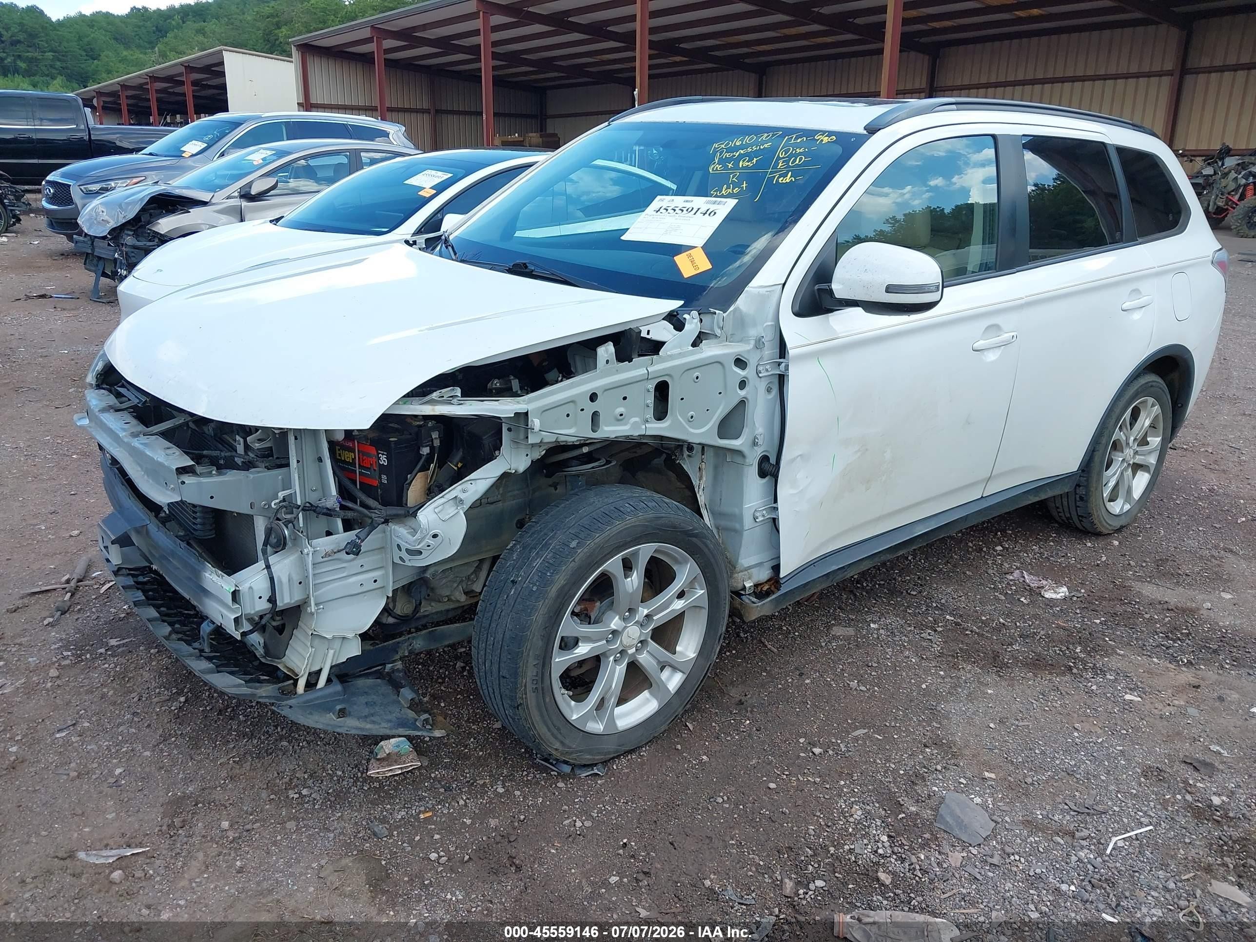 2015 Mitsubishi Outlander Se White vin: JA4AD3A31FZ006763