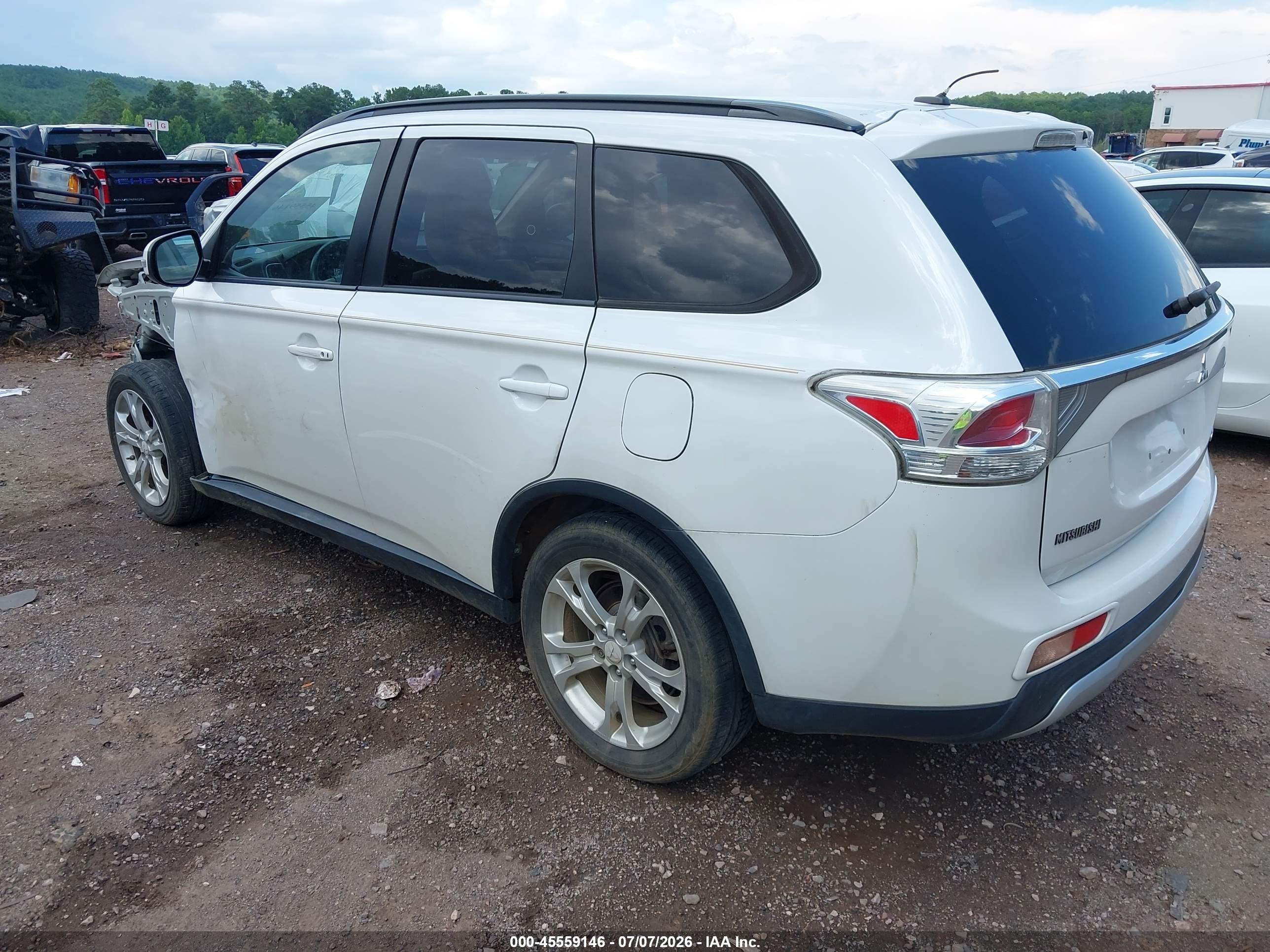 2015 Mitsubishi Outlander Se White vin: JA4AD3A31FZ006763