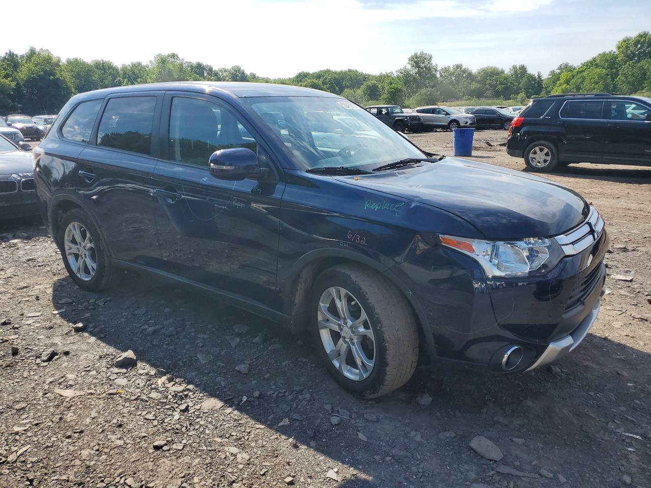 2015 Mitsubishi Outlander Se Blue vin: JA4AD3A31FZ013163