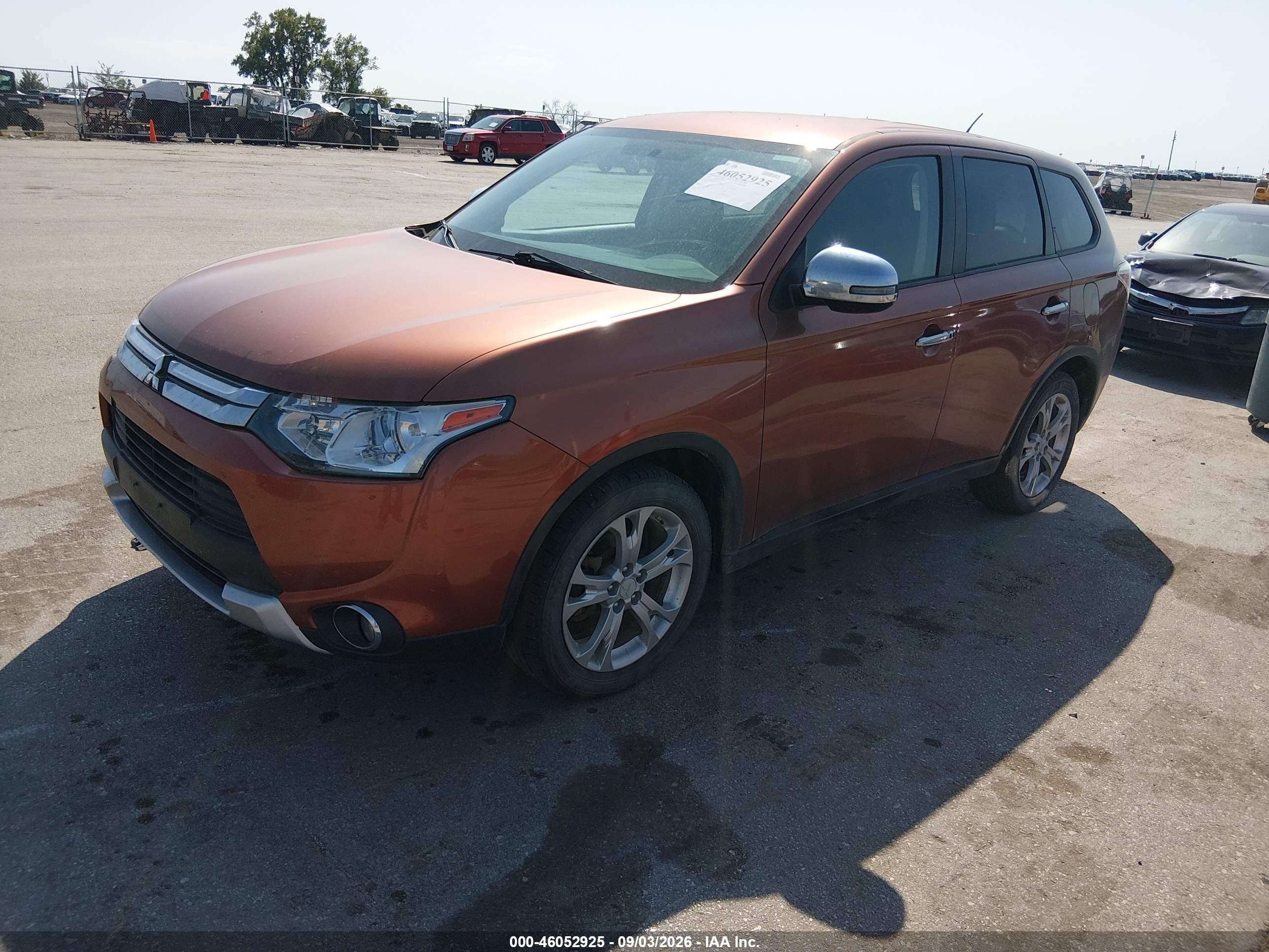 2015 Mitsubishi Outlander Se Orange vin: JA4AD3A33FZ003847