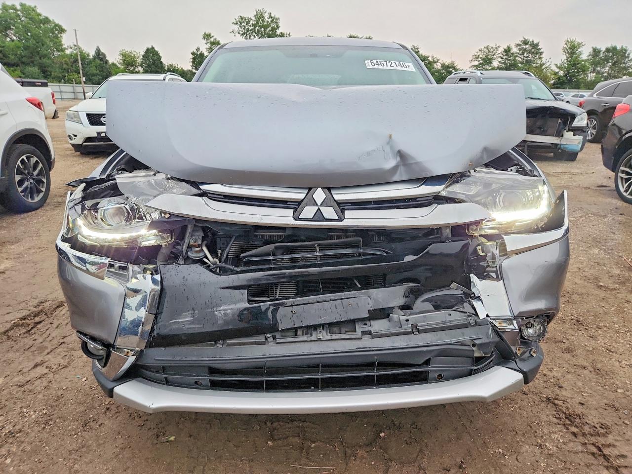2017 Mitsubishi Outlander Se Gray vin: JA4AD3A33HZ036446