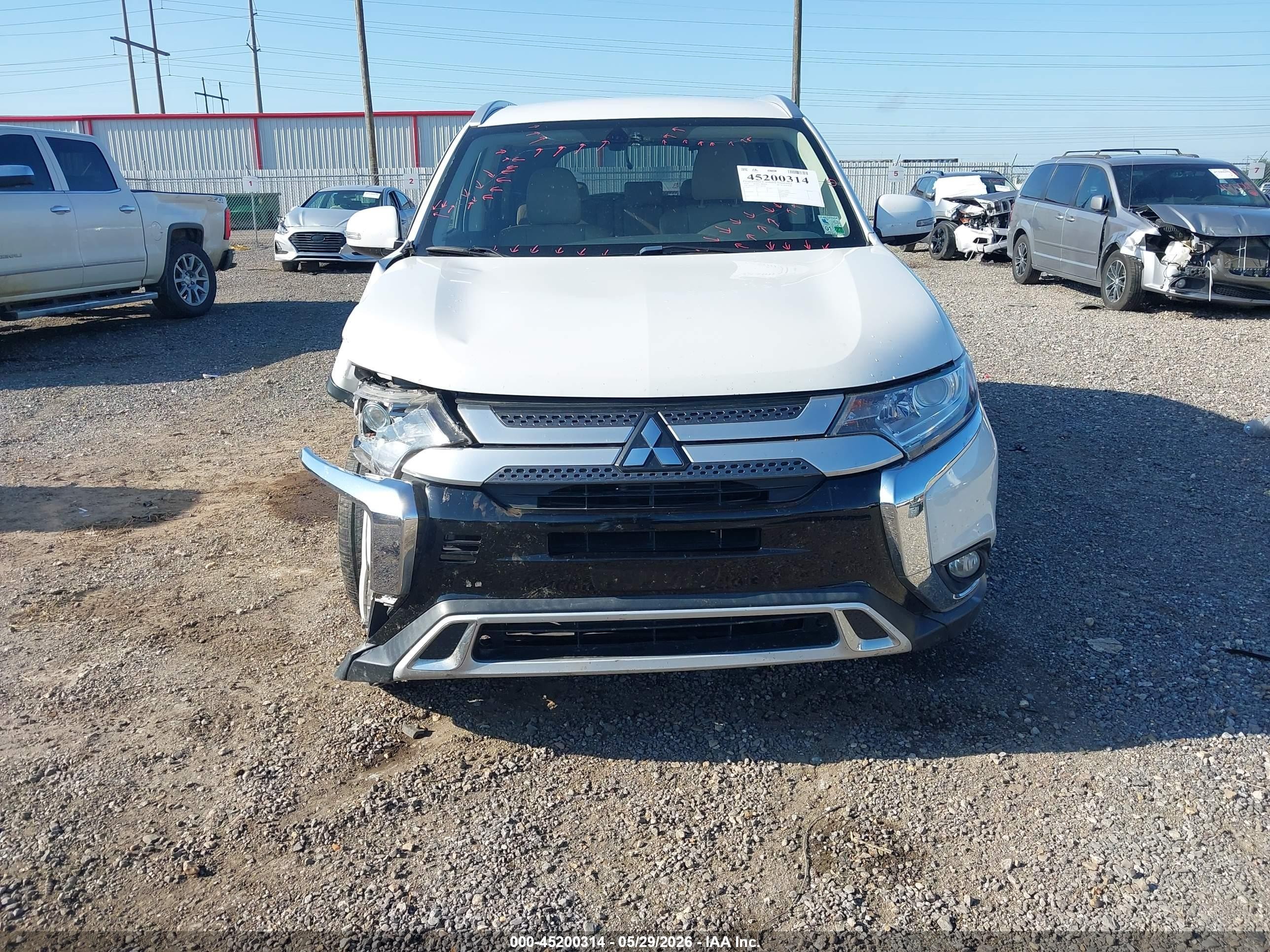 2019 Mitsubishi Outlander Sel White vin: JA4AD3A33KZ004796