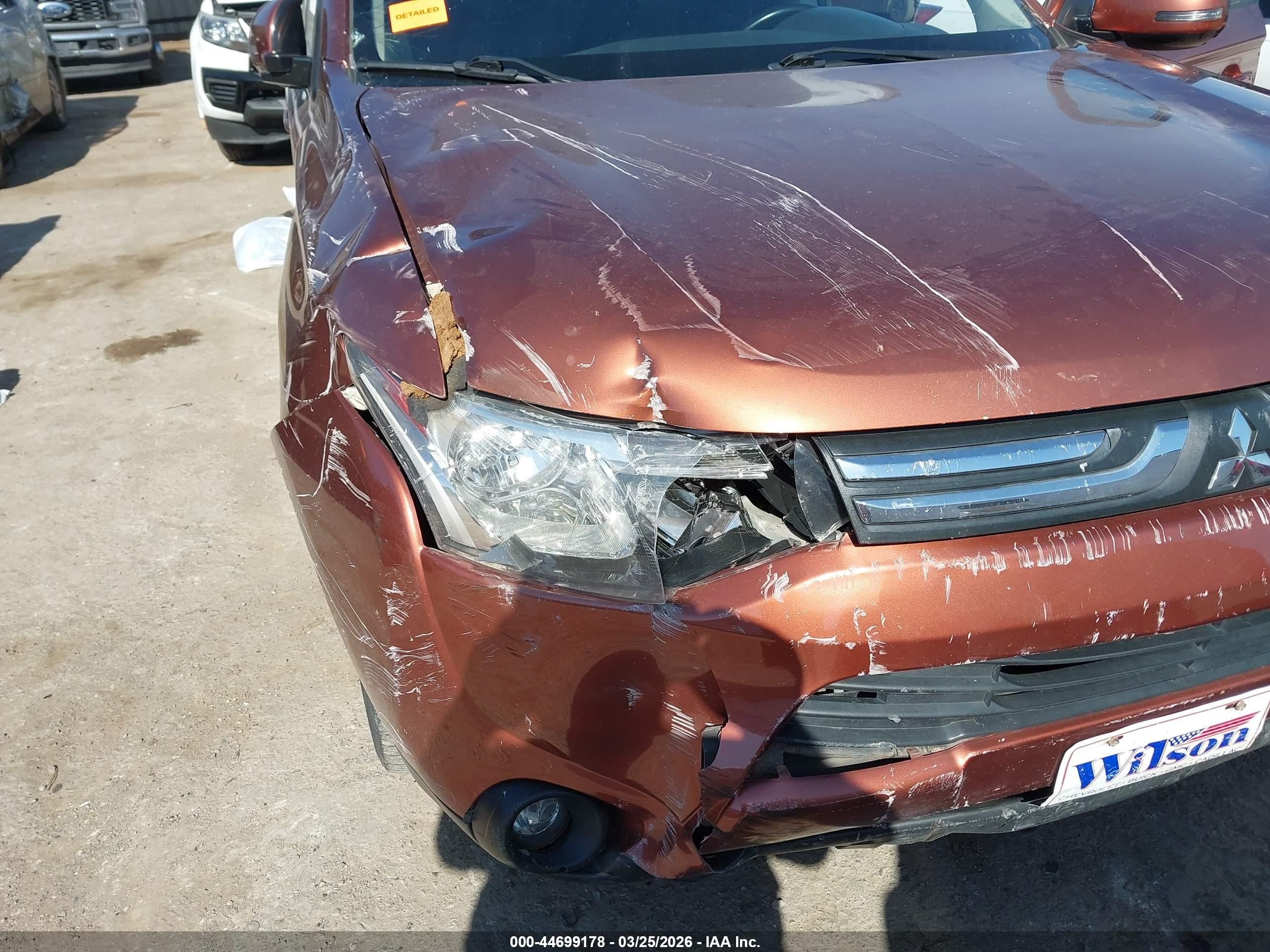 2014 Mitsubishi Outlander Se Orange vin: JA4AD3A34EZ012085