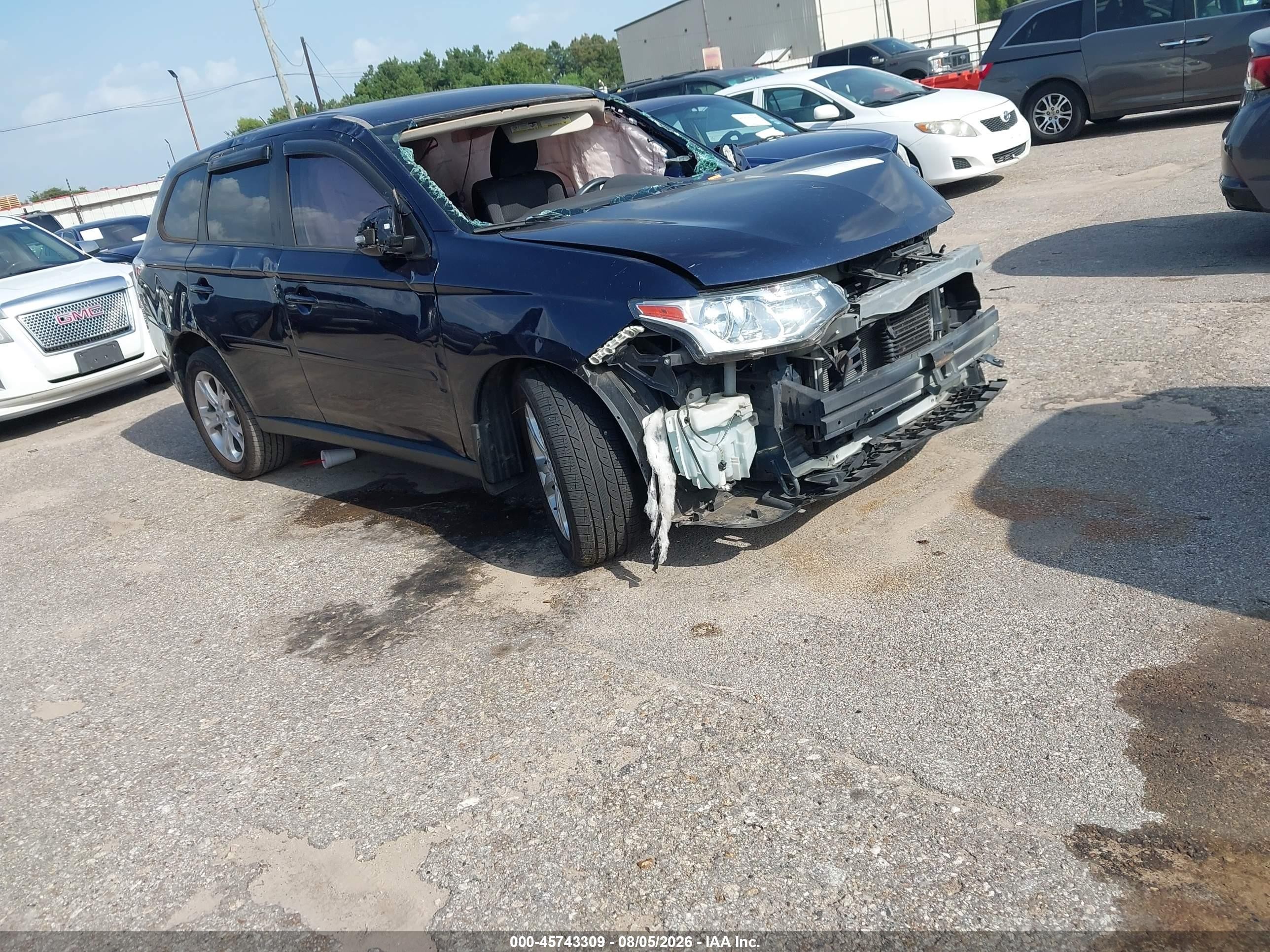 2014 Mitsubishi Outlander Se Blue vin: JA4AD3A34EZ018050