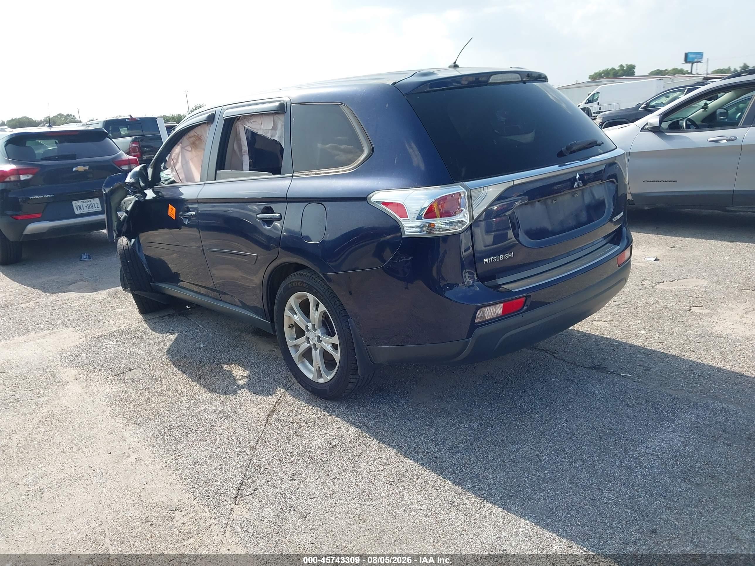 2014 Mitsubishi Outlander Se Blue vin: JA4AD3A34EZ018050