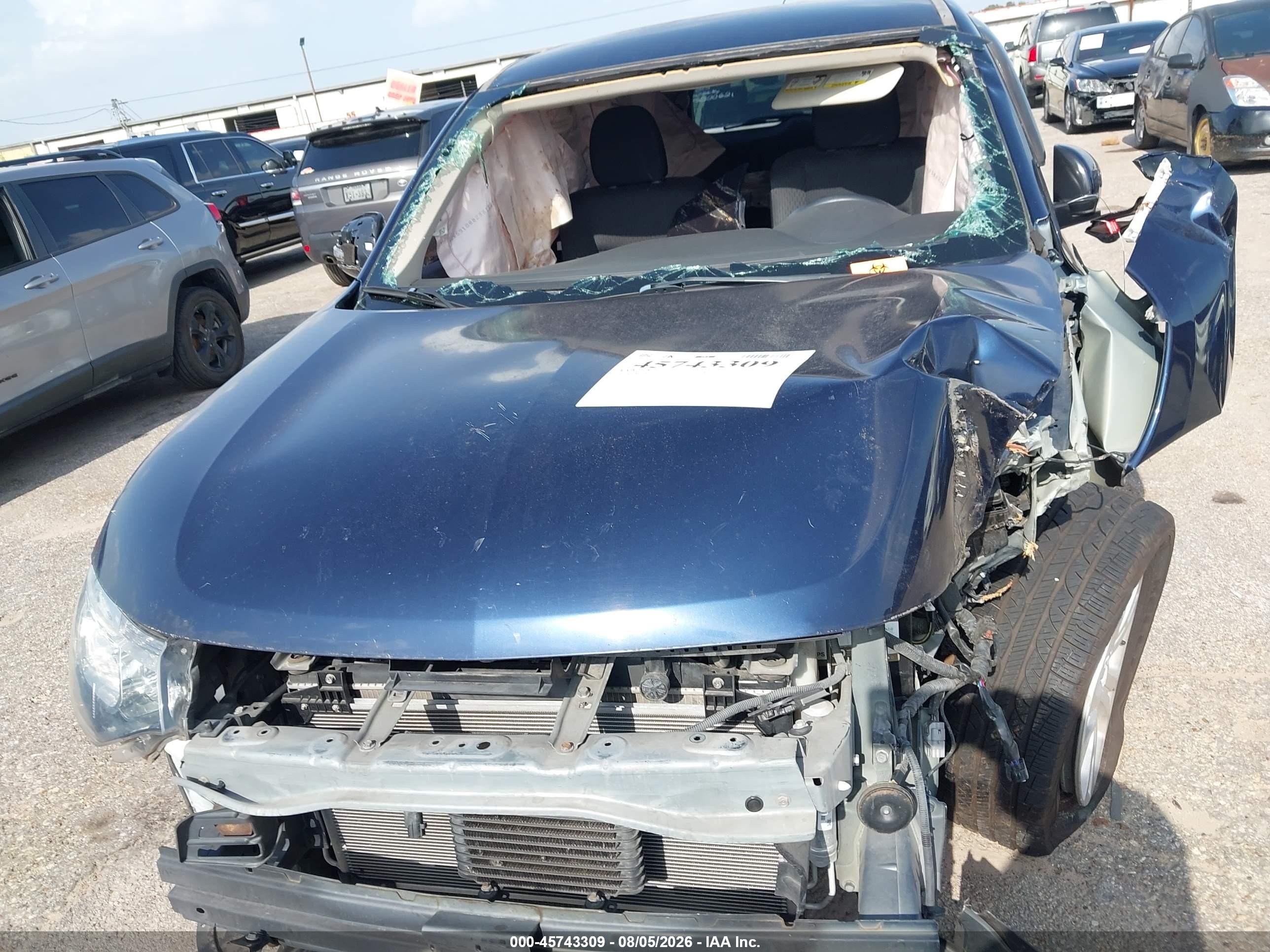 2014 Mitsubishi Outlander Se Blue vin: JA4AD3A34EZ018050
